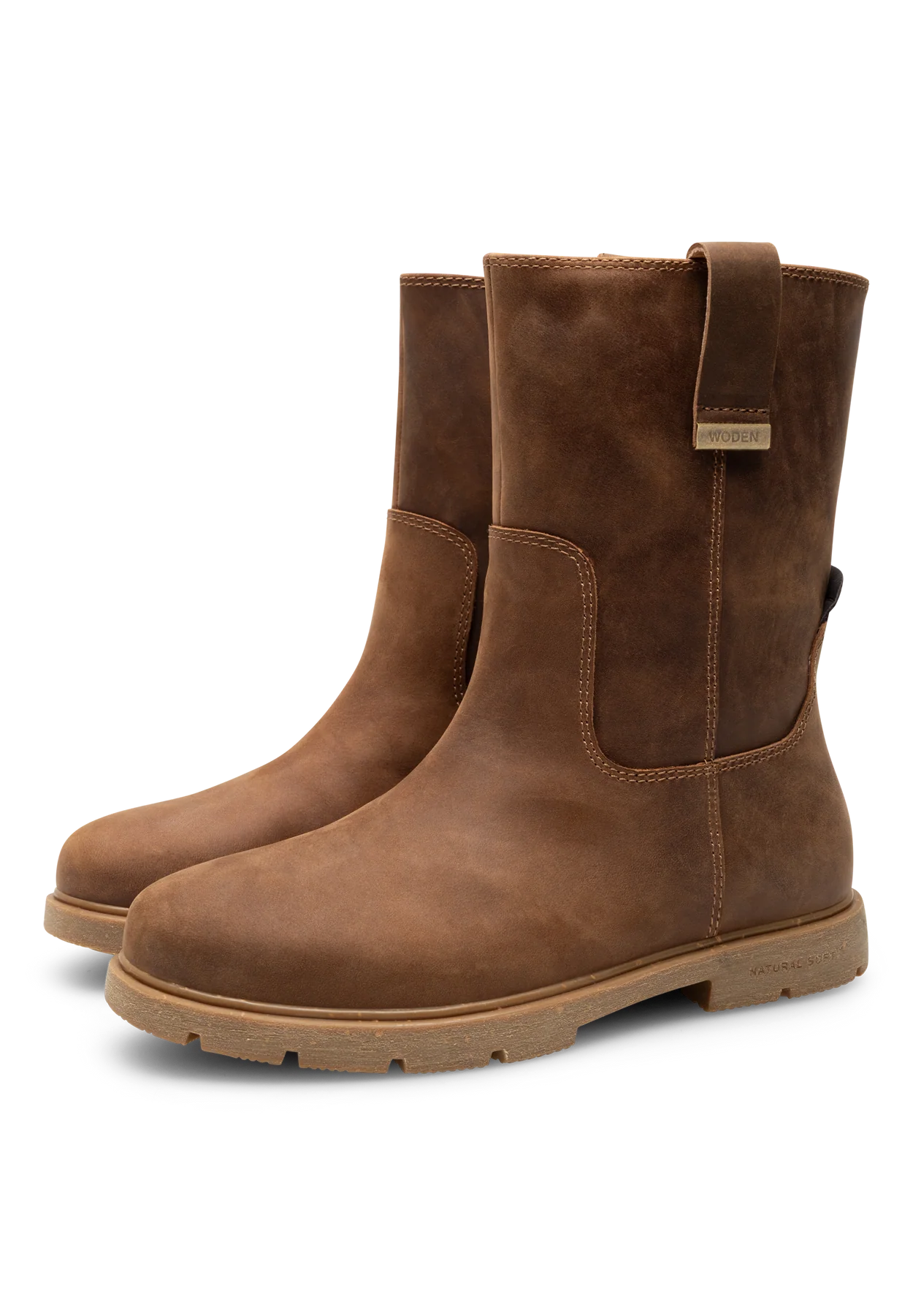 Woden Luna Nubuck Boots - Cacao
