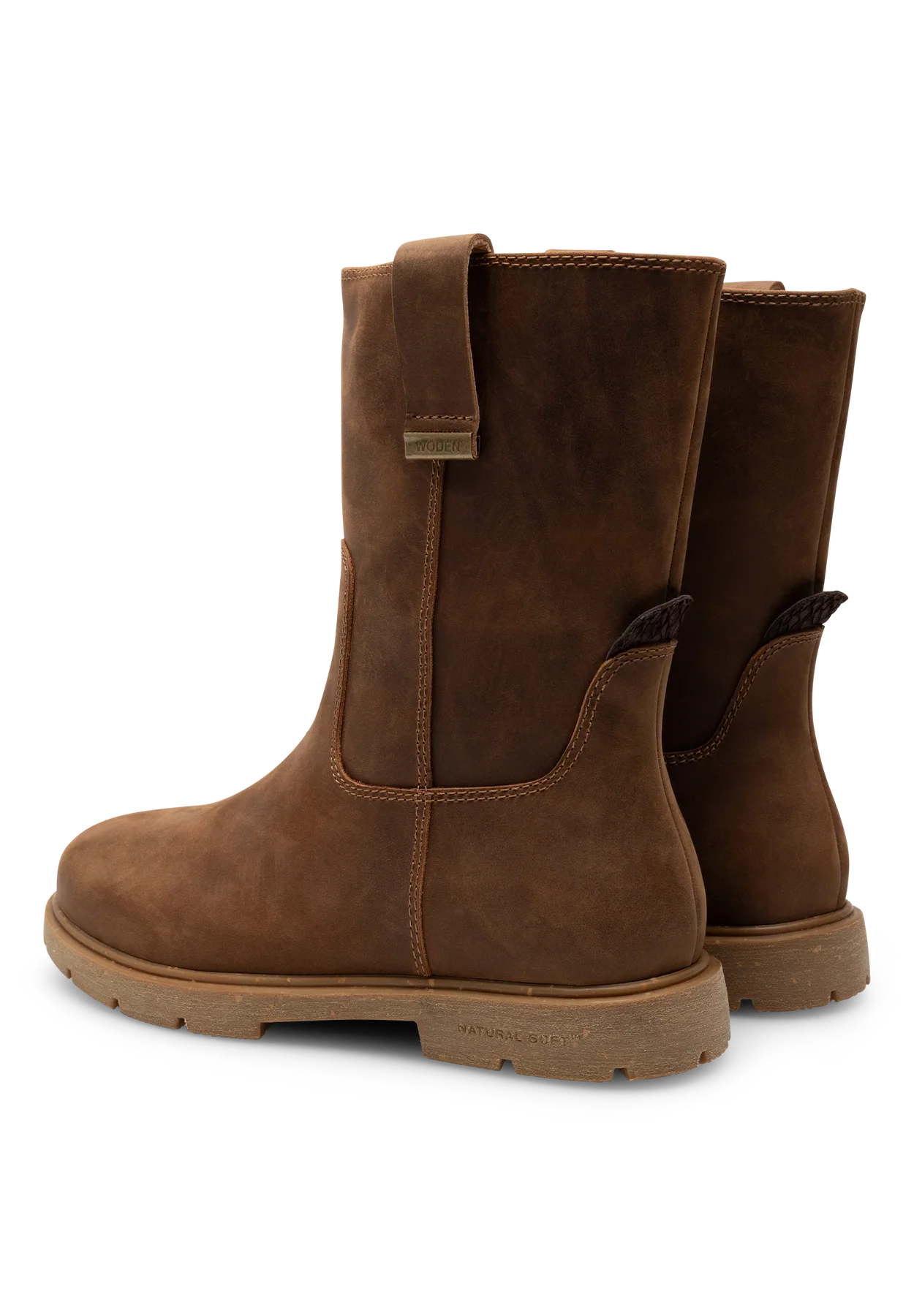 Woden Luna Nubuck Boots - Cacao