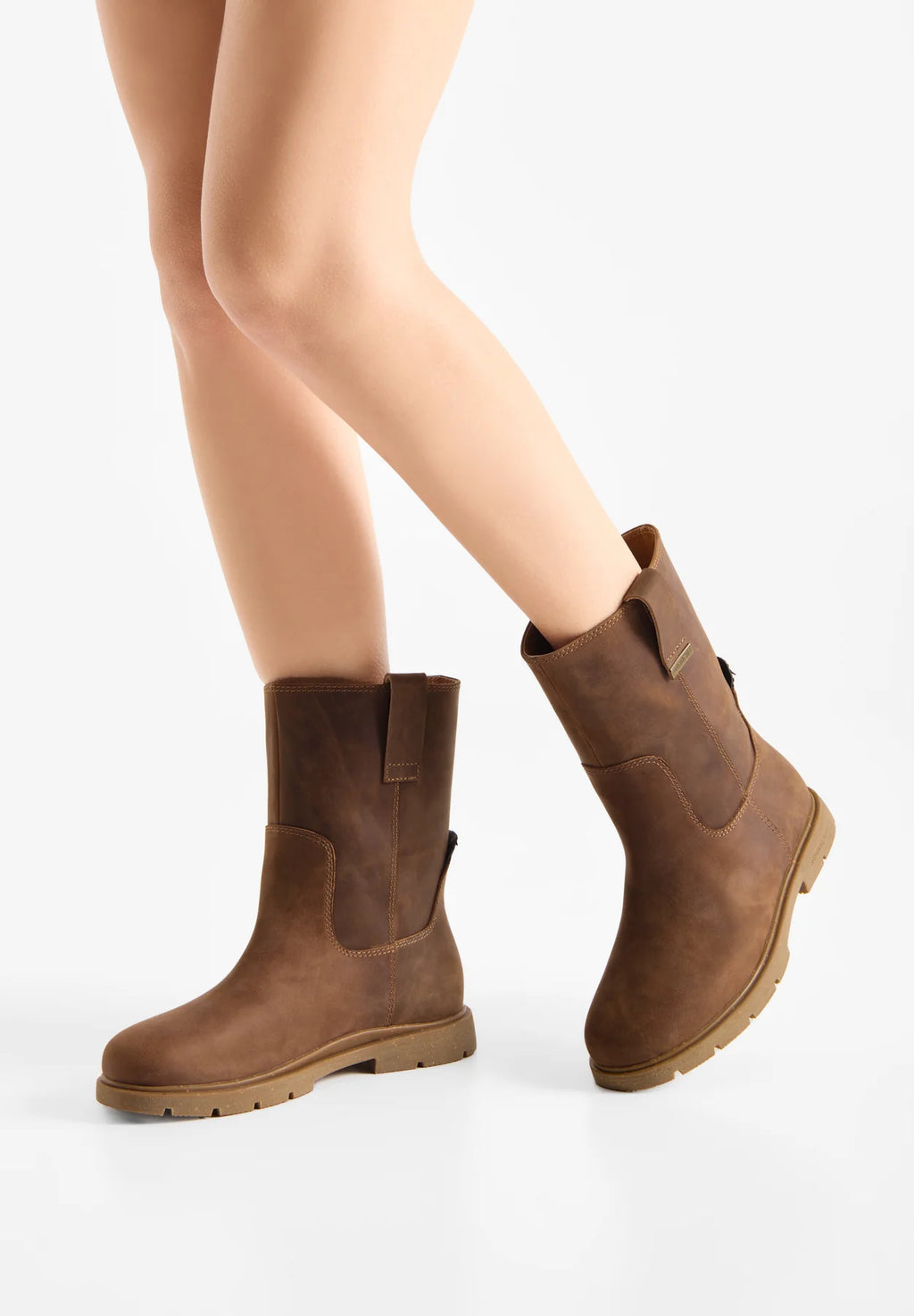 Woden Luna Nubuck Boots - Cacao