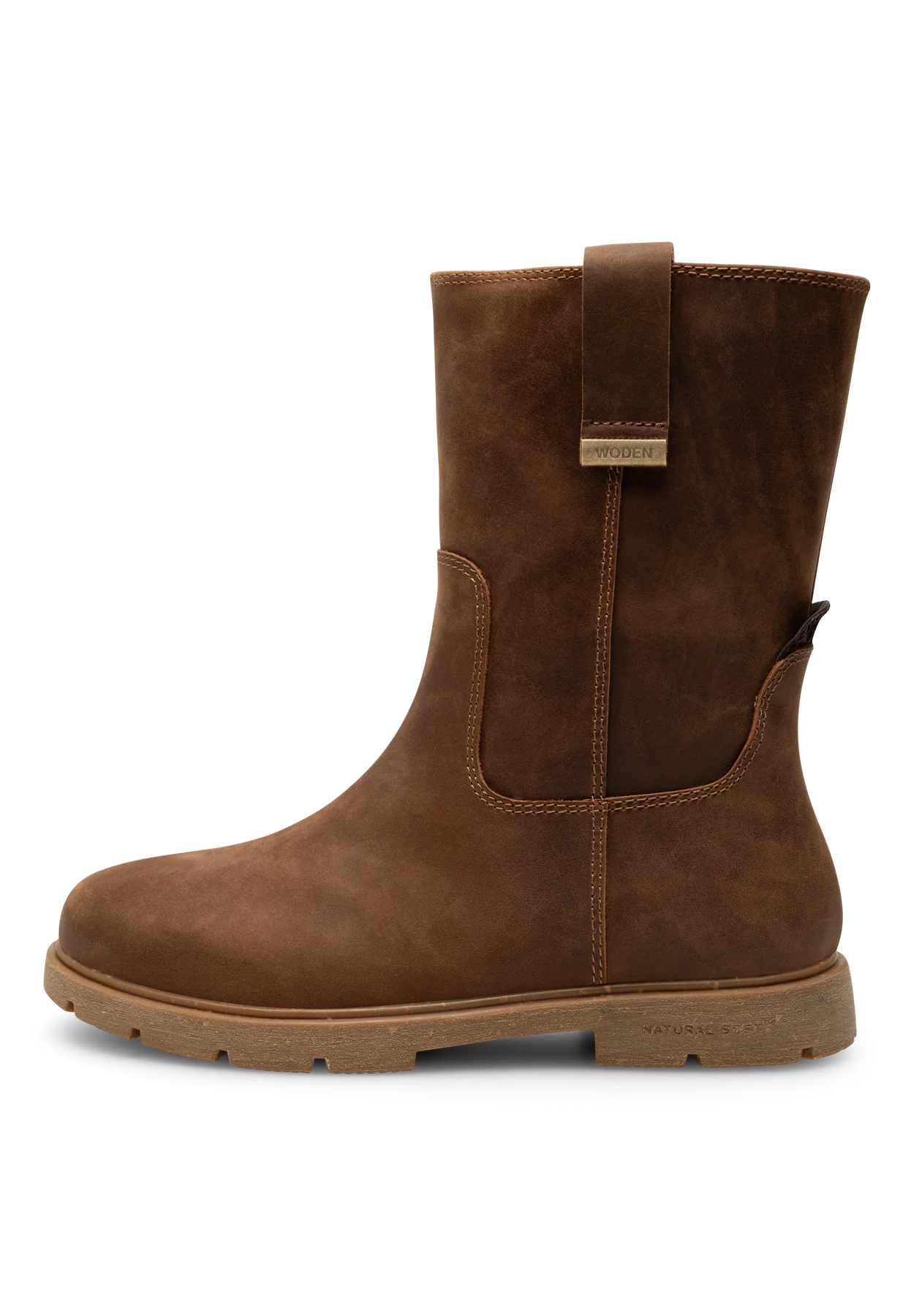 Woden Luna Nubuck Boots - Cacao