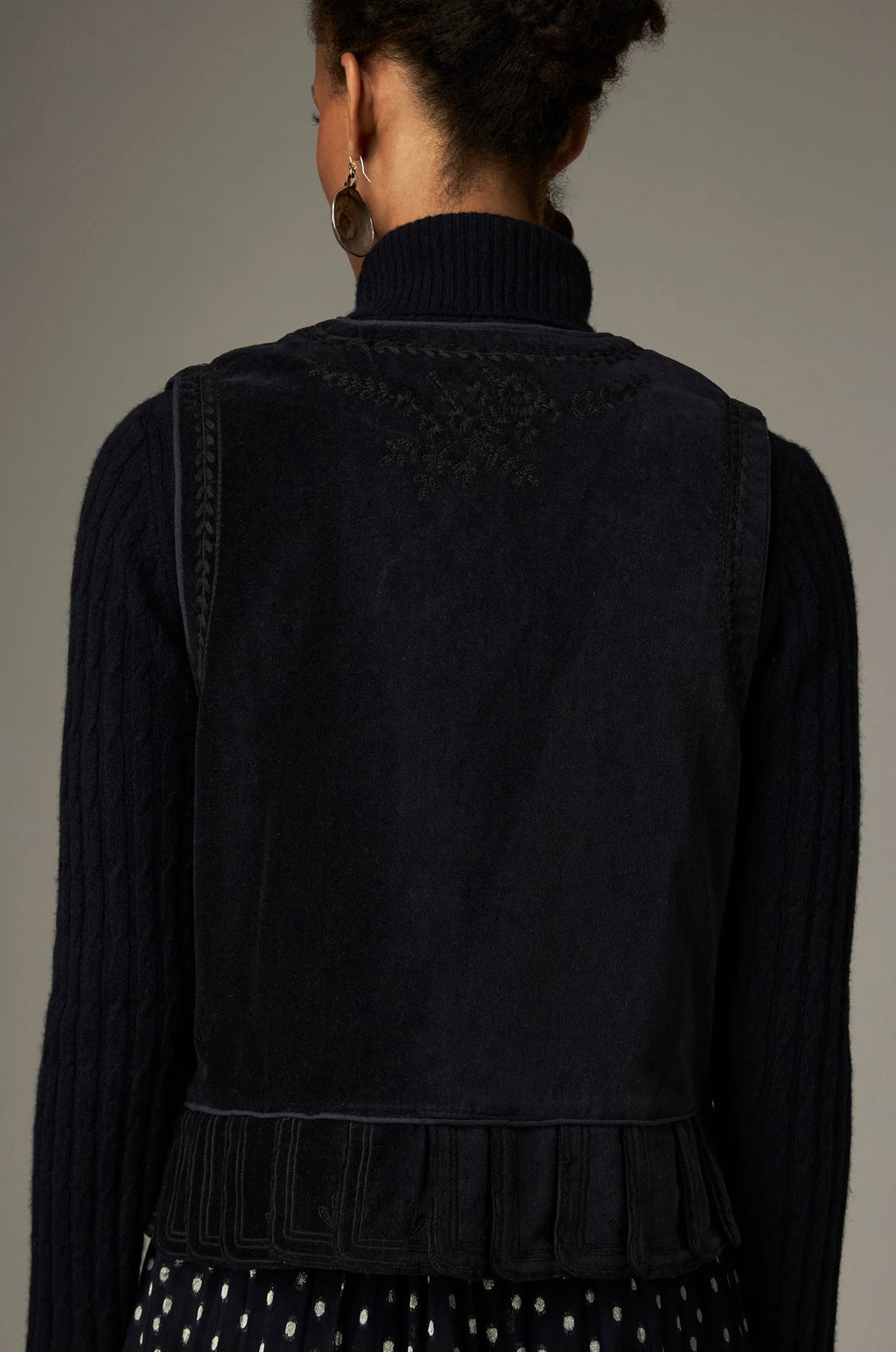 Maison Hotel Bob Velvet Vest - Blue