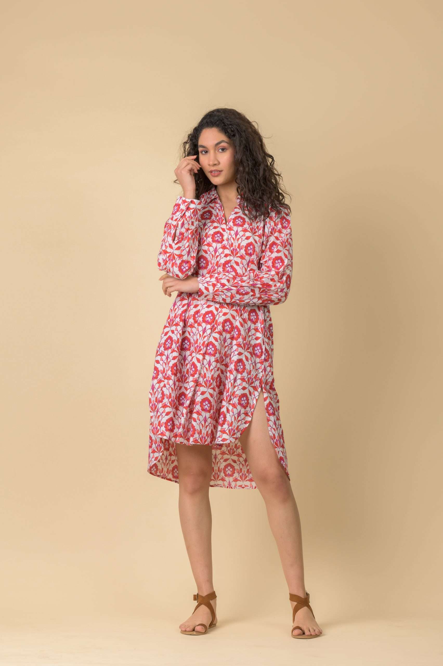 Dream Marco Shirt Dress - Red