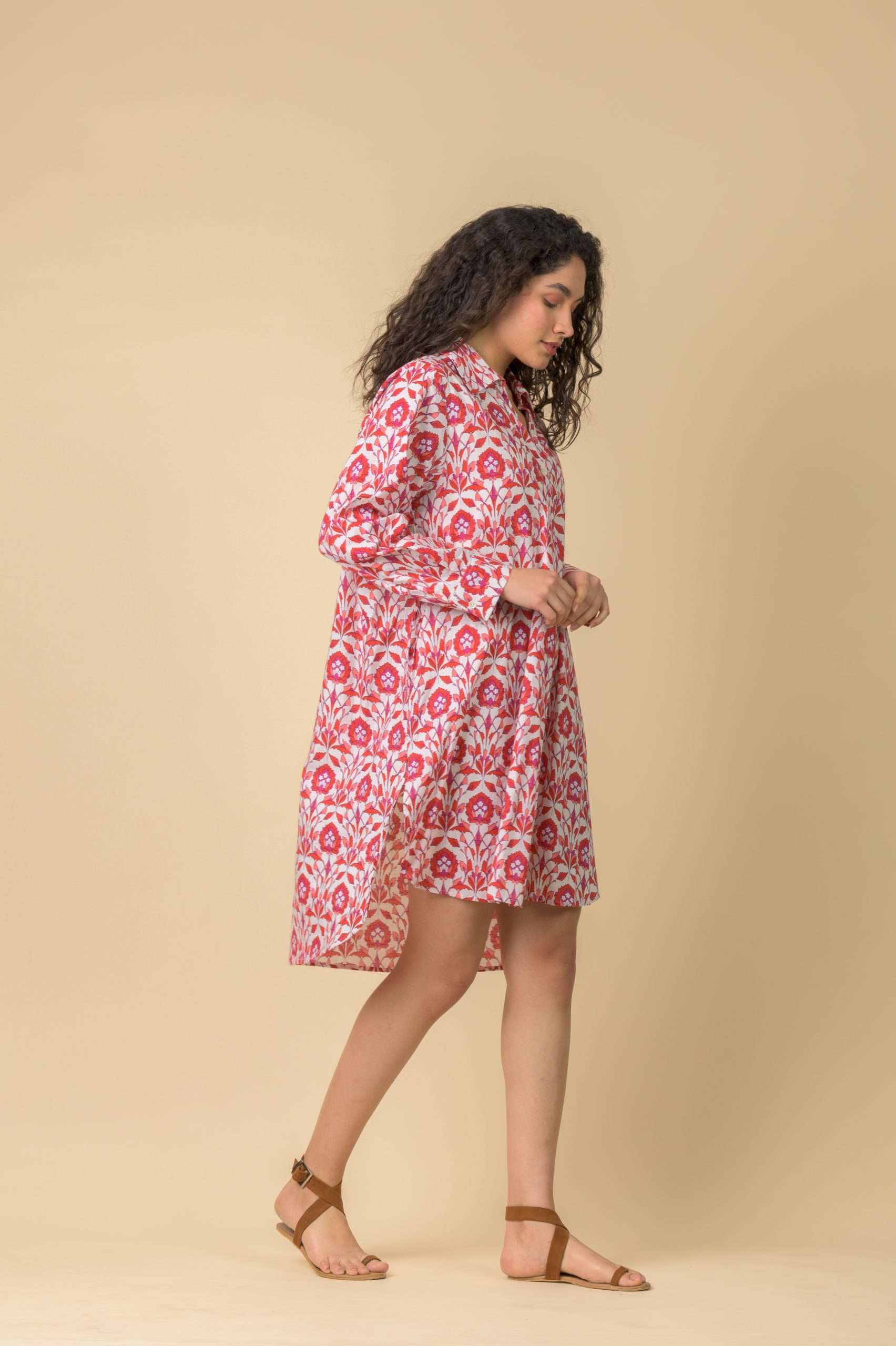 Dream Marco Shirt Dress - Red