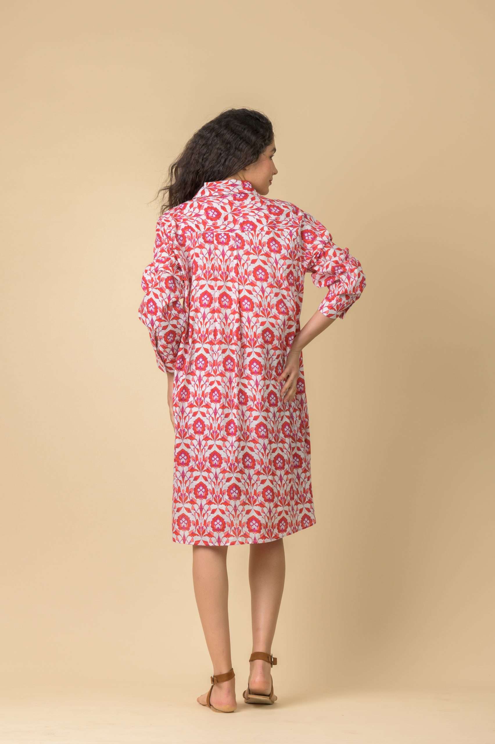 Dream Marco Shirt Dress - Red