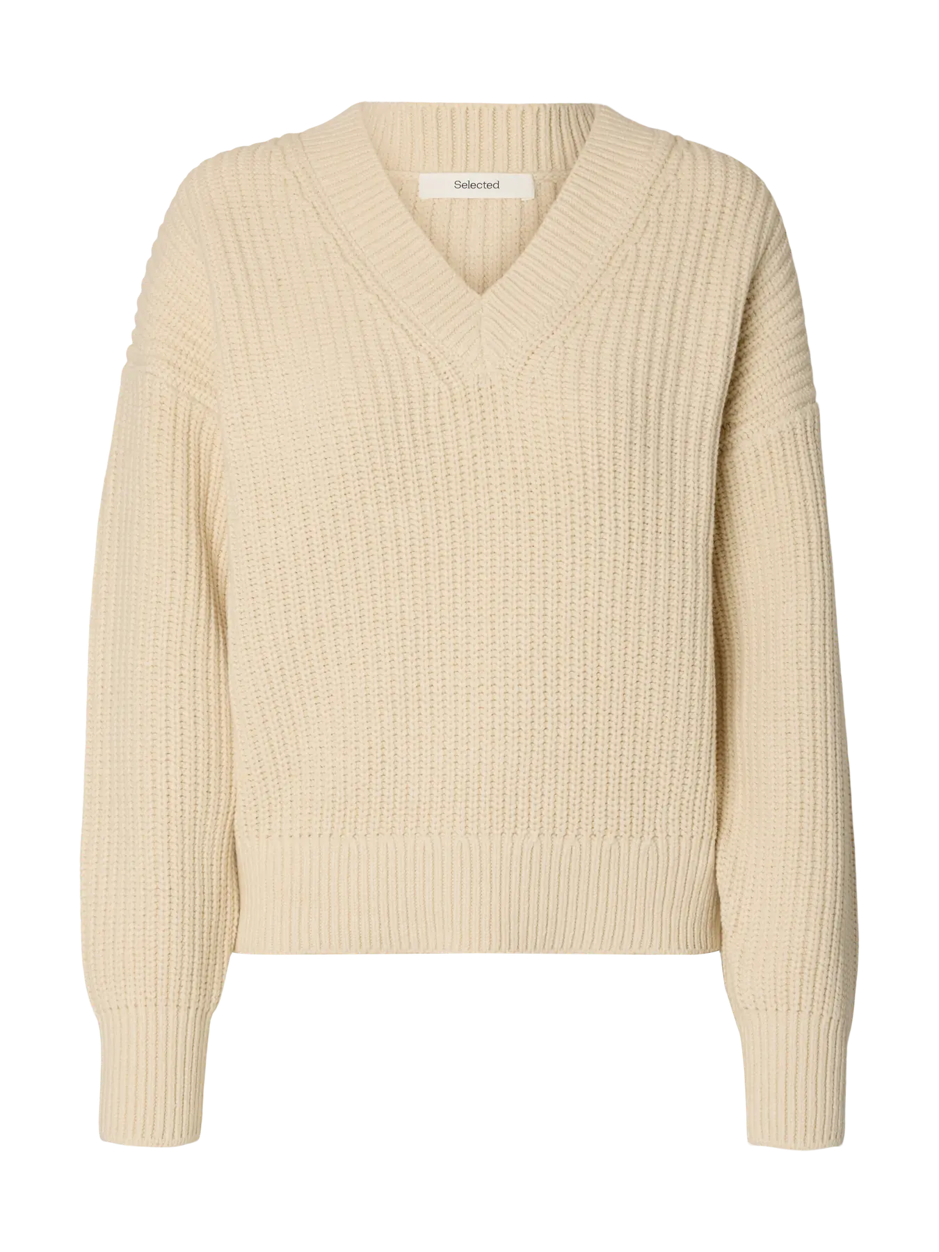 Selected Selma V Neck - Birch