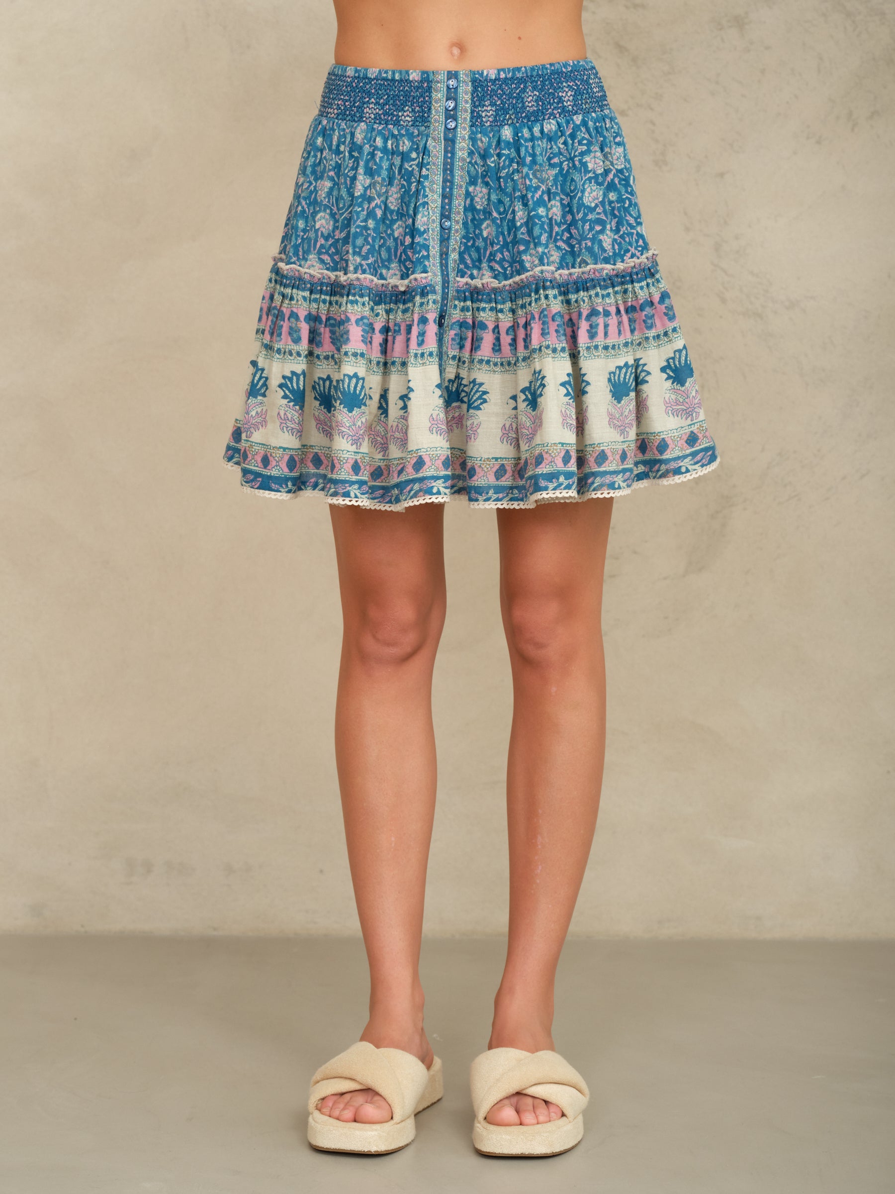 M.A.B.E Myla Print Mini Skirt