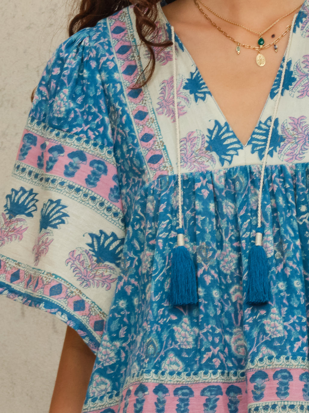 M.A.B.E Myla Print Short Sleeve Top