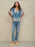 M.A.B.E Myla Print Short Sleeve Top