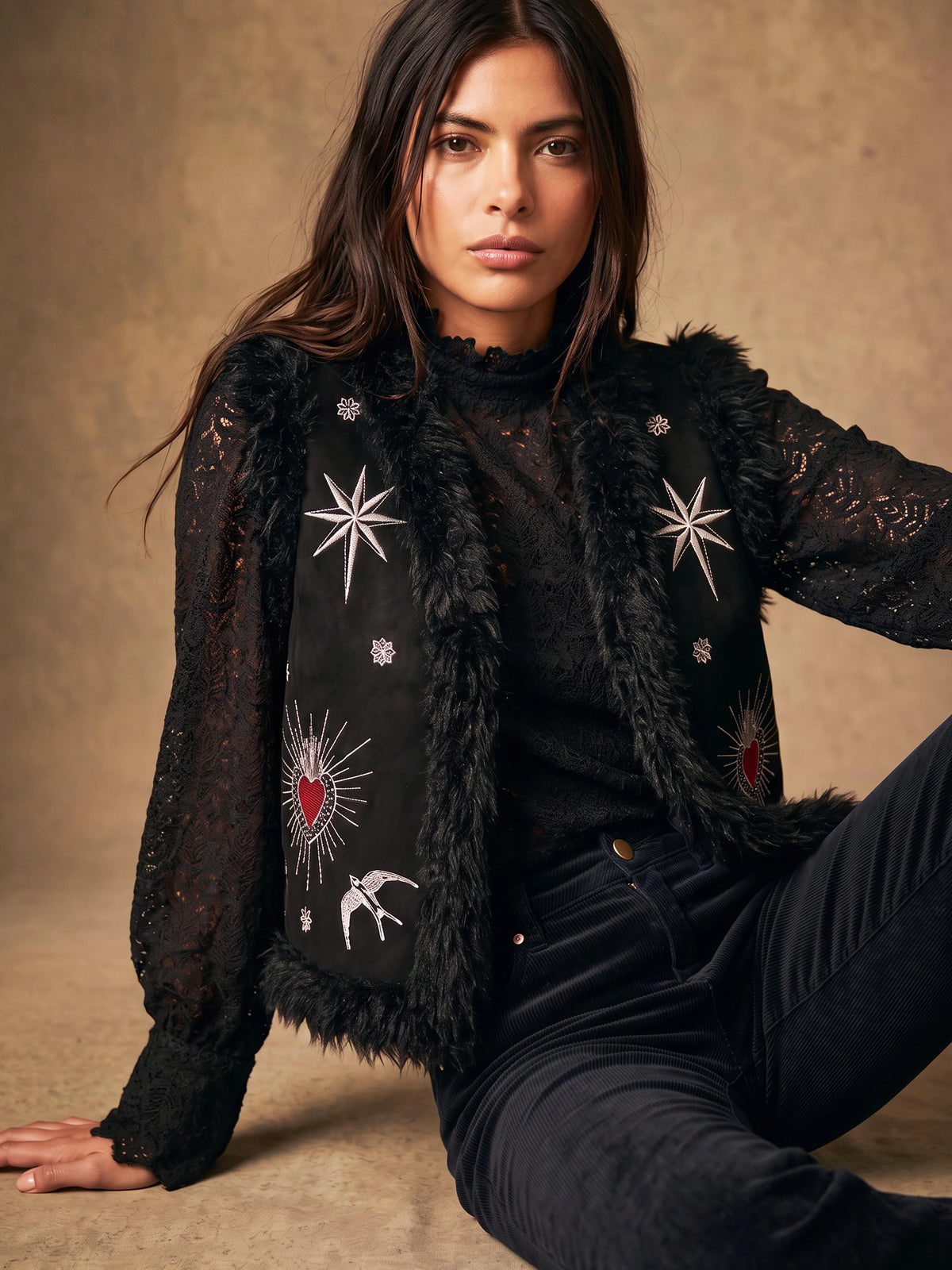 Nooki Melody Lace Blouse - Black