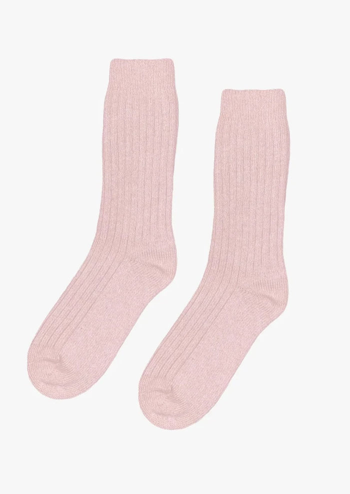 Colorful Standard Merino Wool Socks - Faded Pink