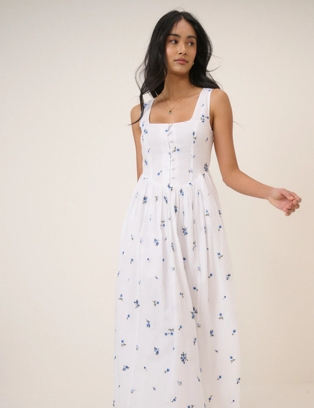 Nobody's Childs Cora Midi Dress - White Floral