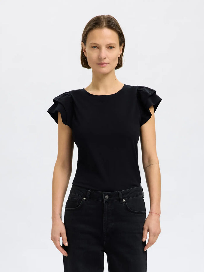 Selected Femme Camila Tee - Black