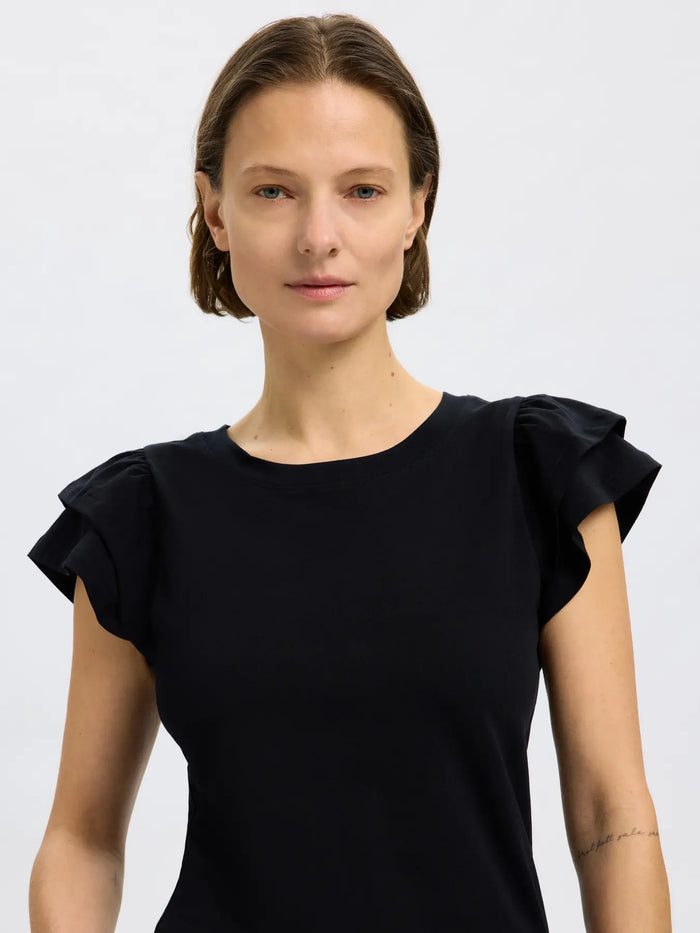 Selected Femme Camila Tee - Black
