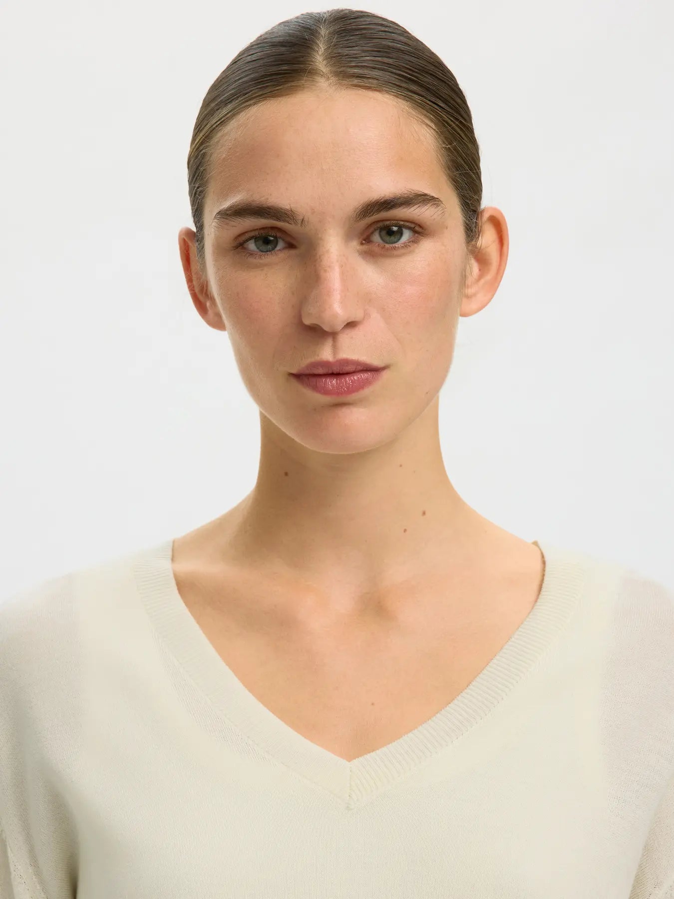 Selected Femme Thea Knit - White