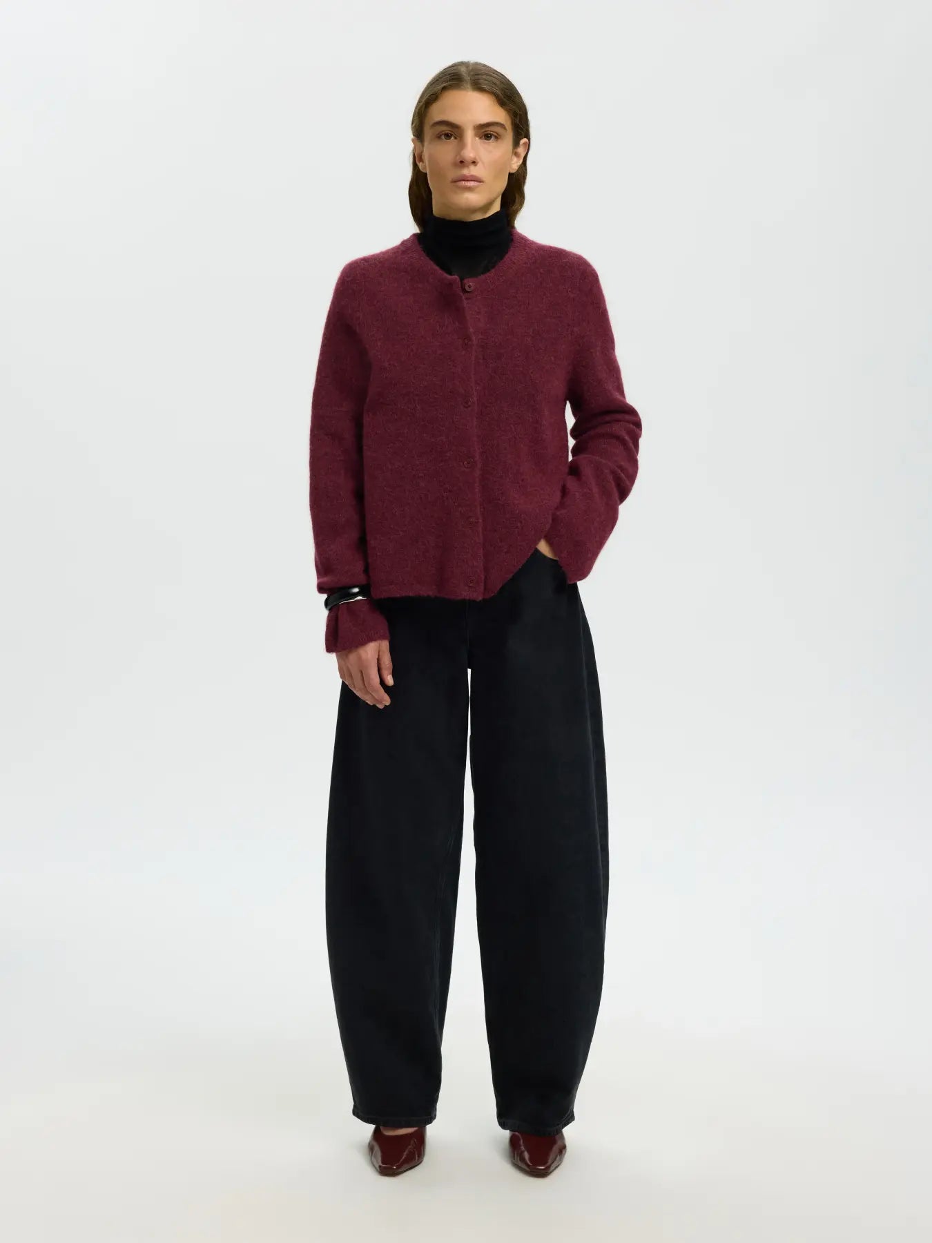 Selected Lulu Cardigan - Port
