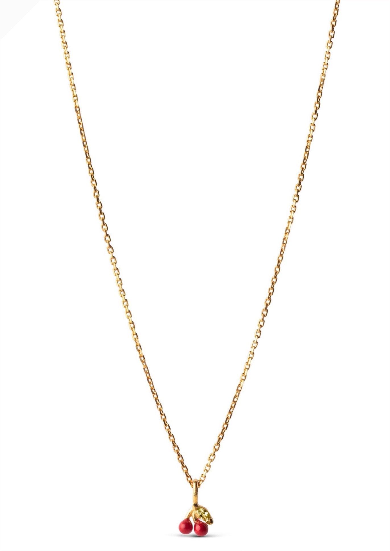 Enamel Cherry Necklace