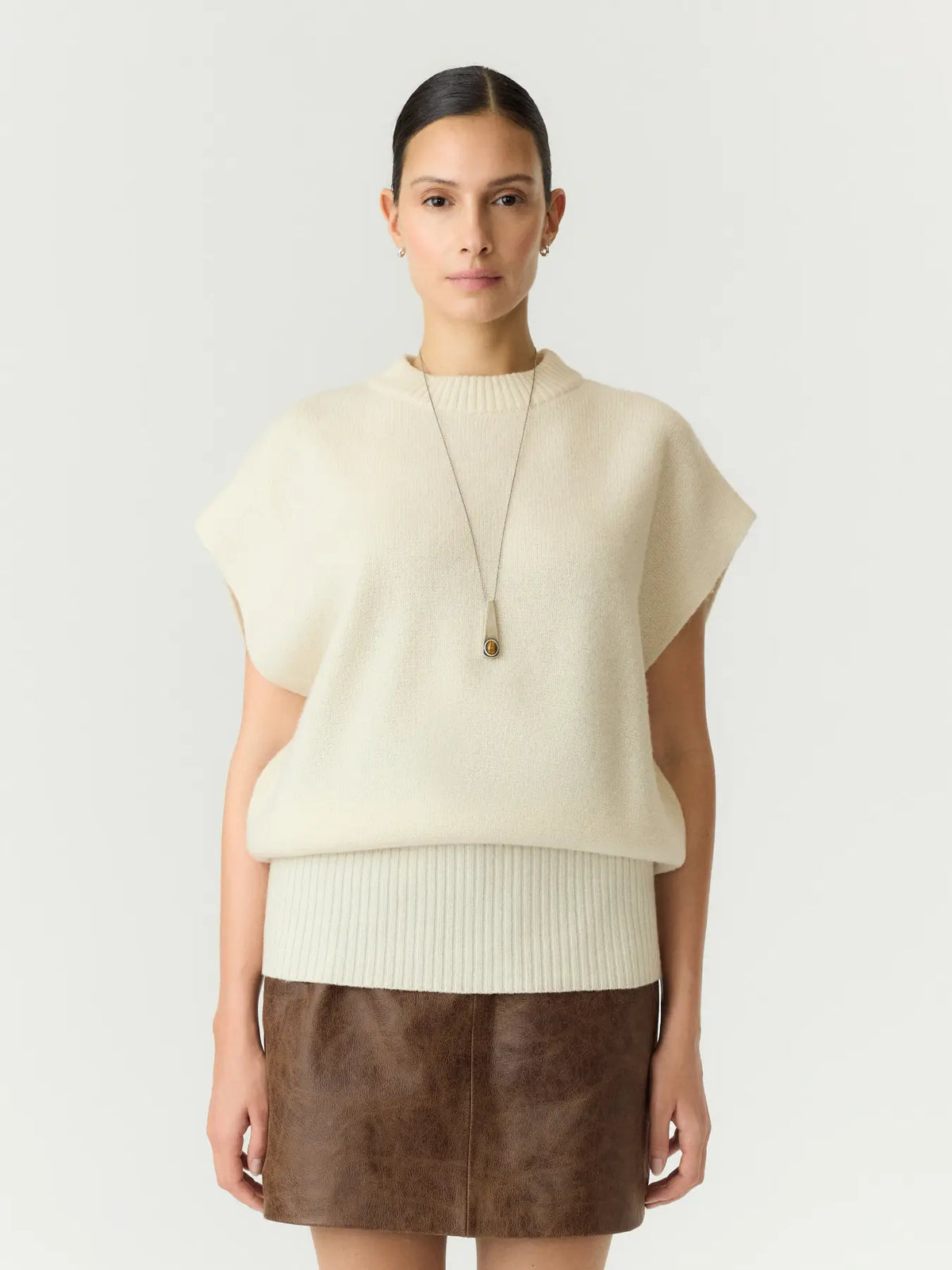 YAS Esli Knit Jumper - Cream