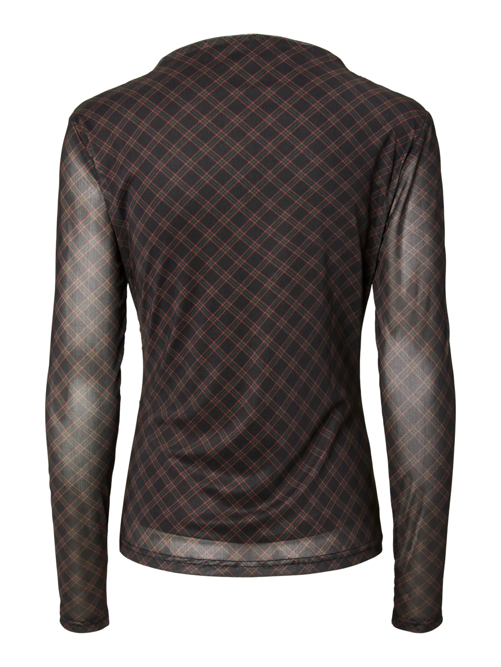 YAS Lunua Mesh Check Top