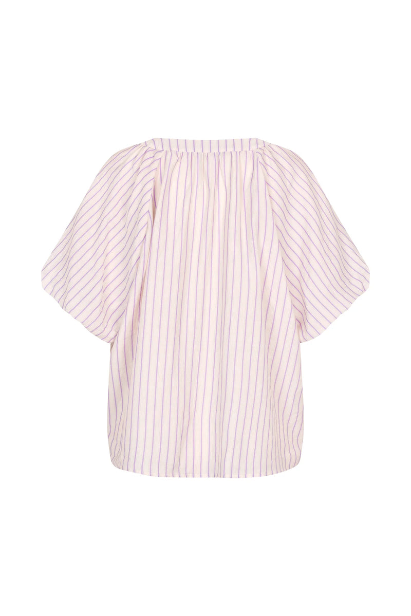 Lollys Laundry Pine Blouse - Lilac Stripe