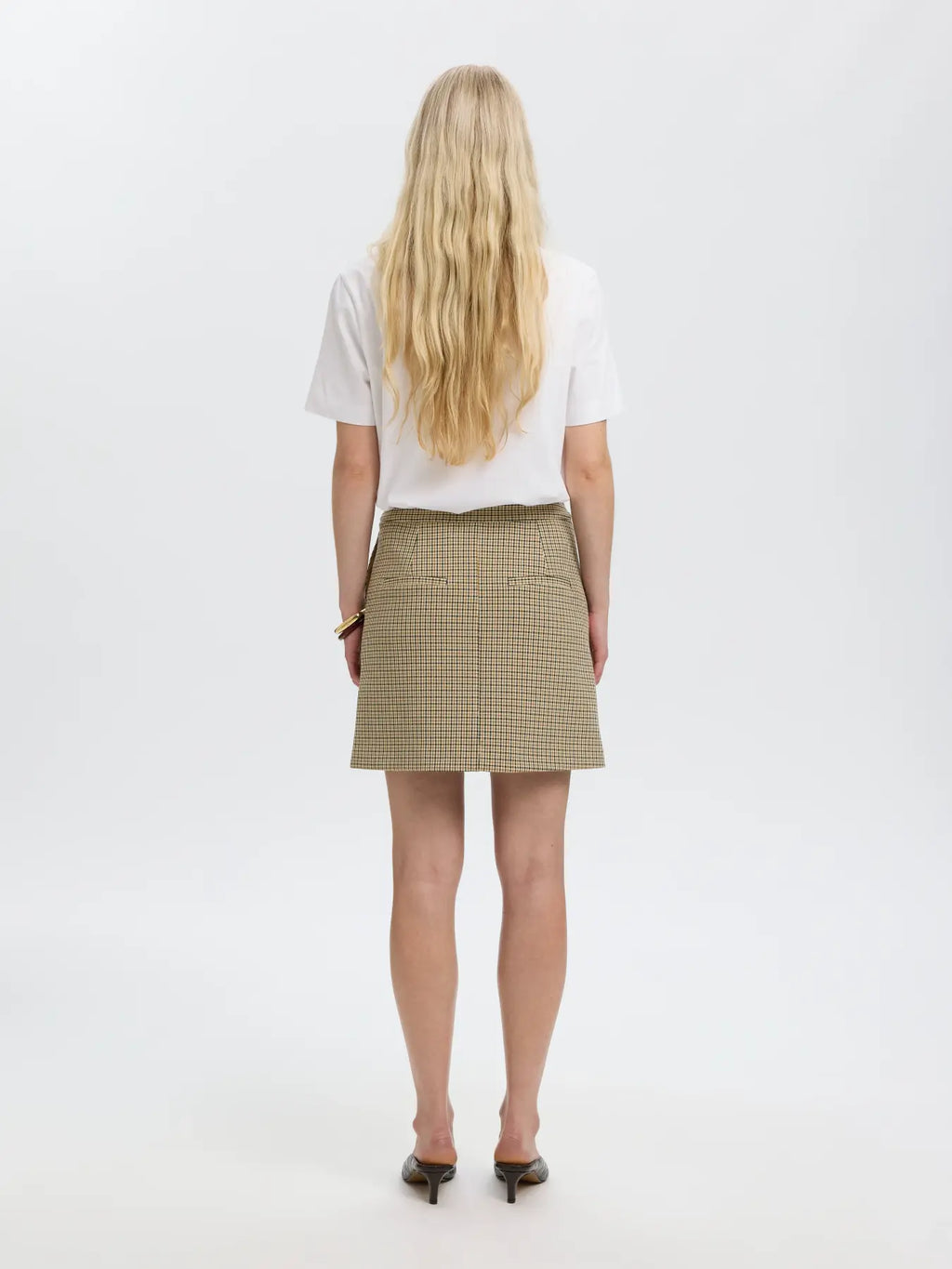 Selected Elara Check Skirt