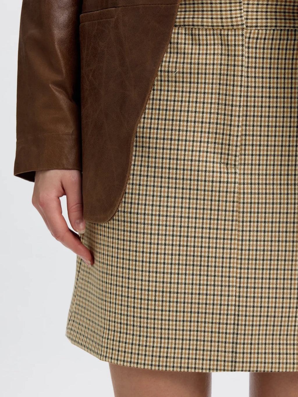 Selected Elara Check Skirt