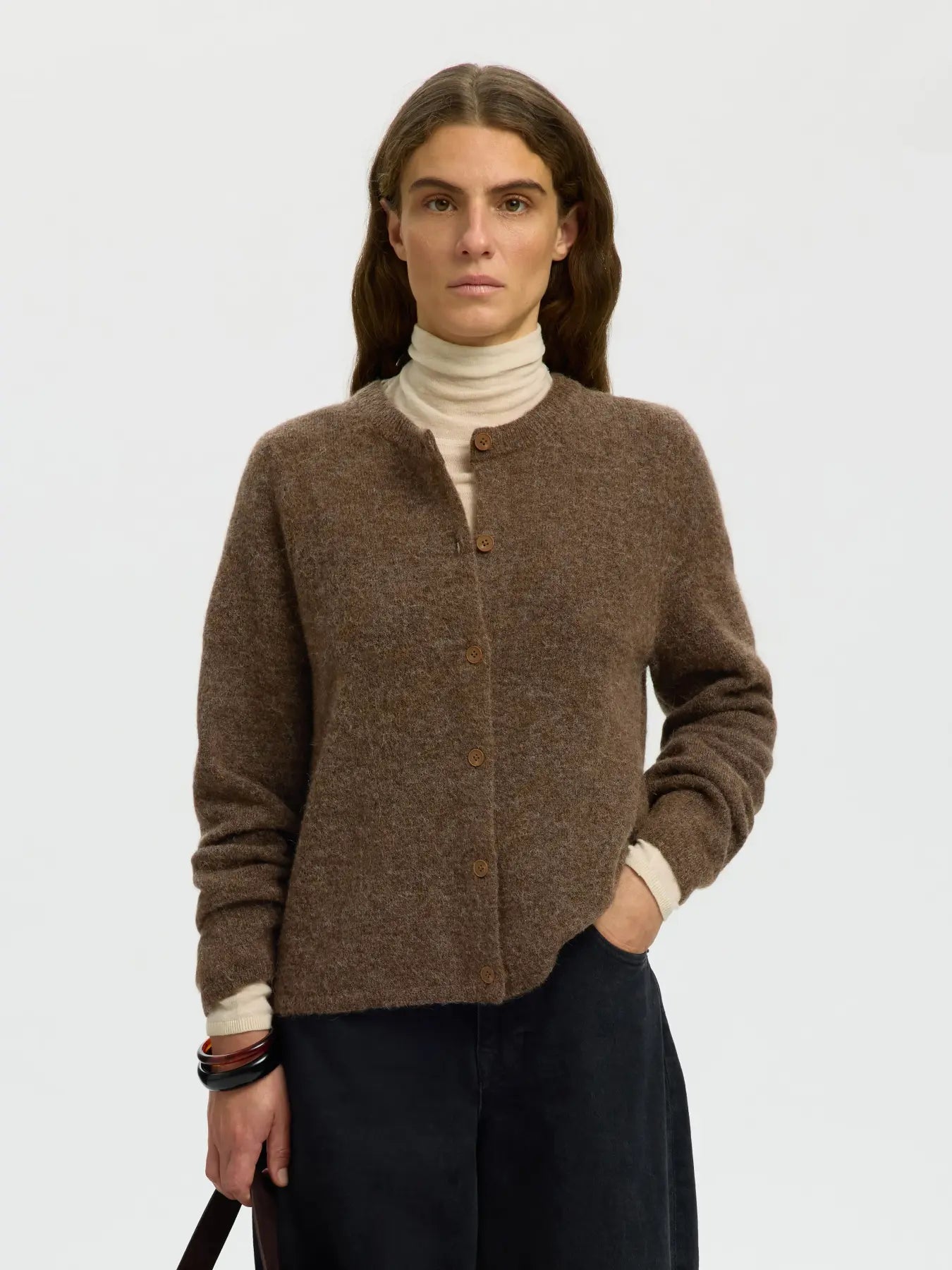 Selected Lulu Cardigan - Brown