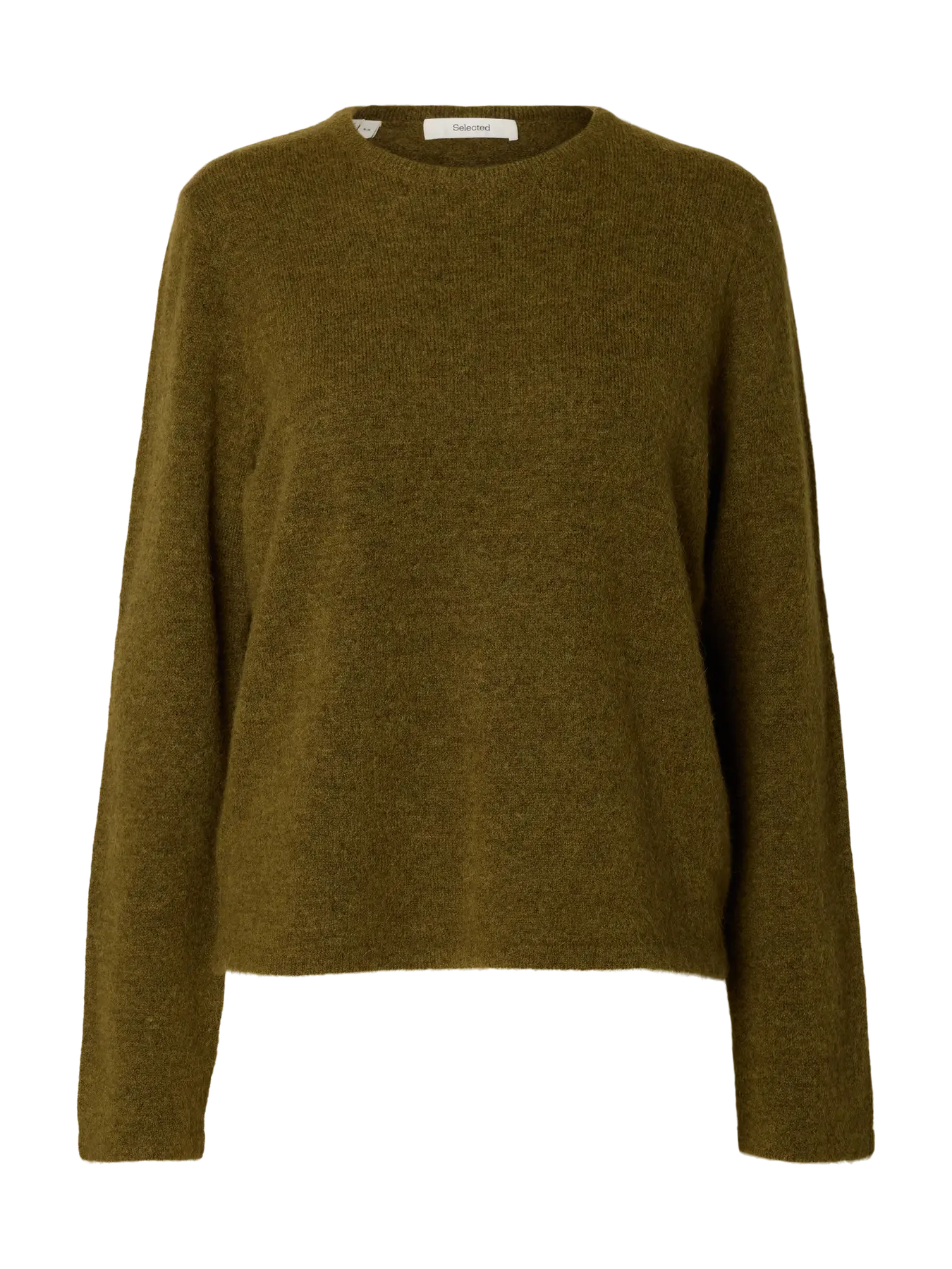 Selected Lulu O Neck Jumper - Fir