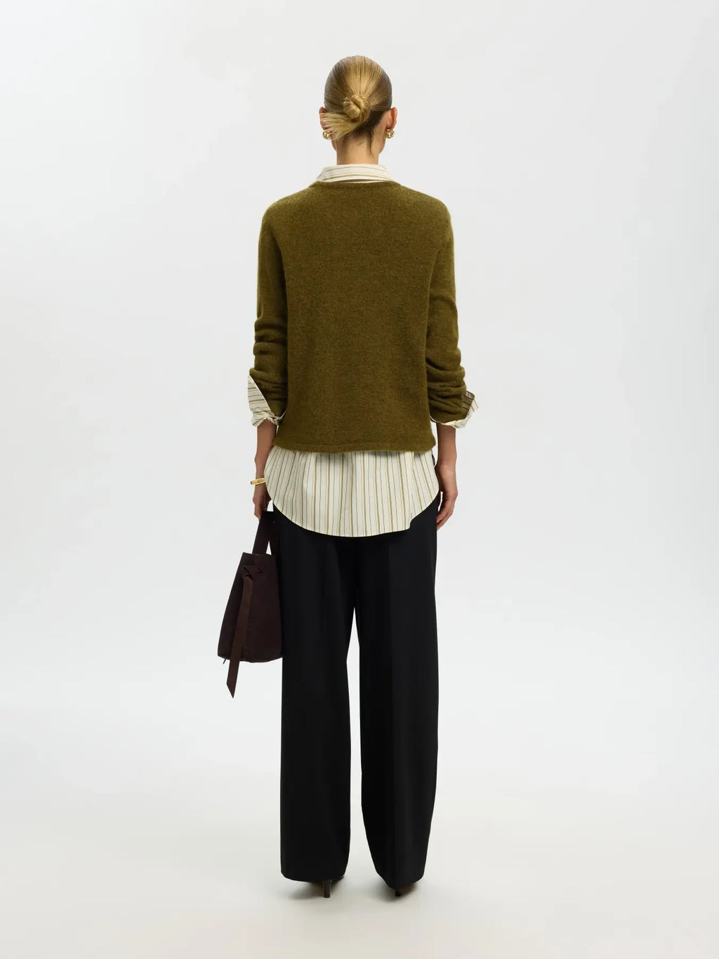 Selected Lulu O Neck Jumper - Fir