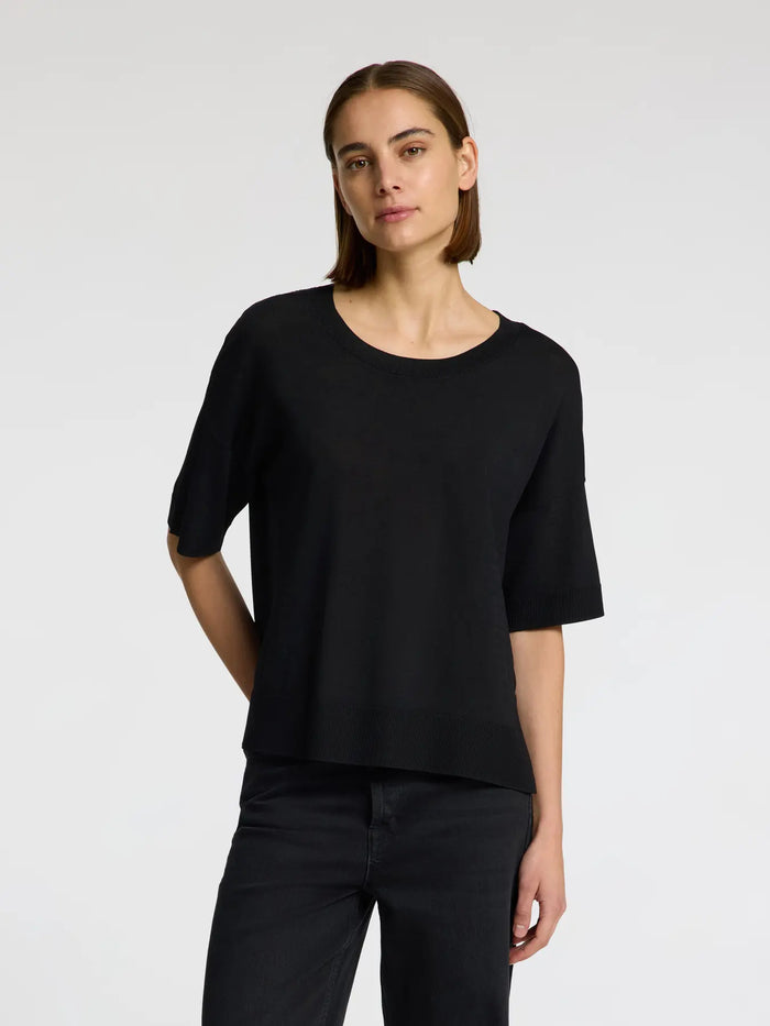 Selected Femme Willie Knit Tee - Black