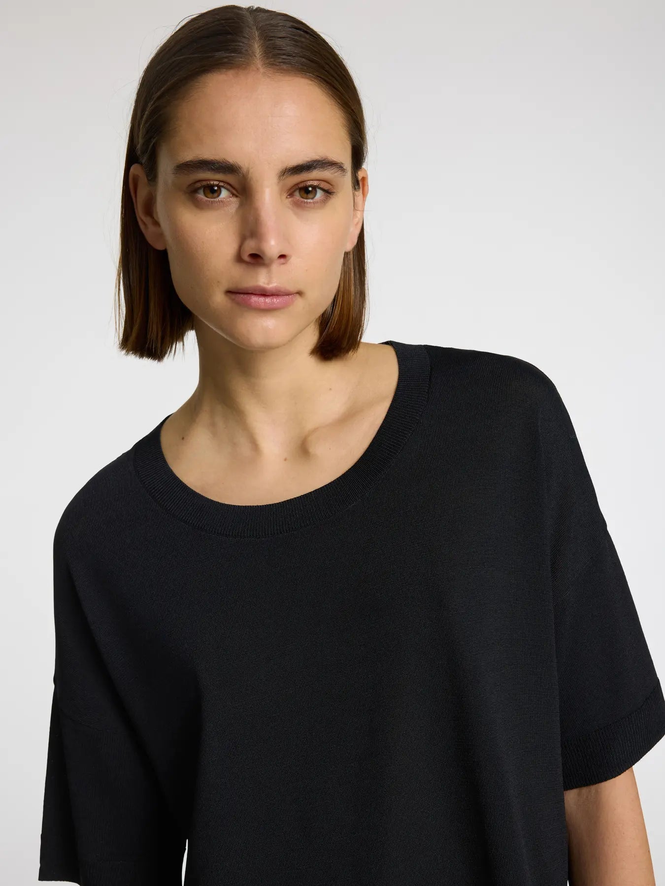 Selected Femme Willie Knit Tee - Black