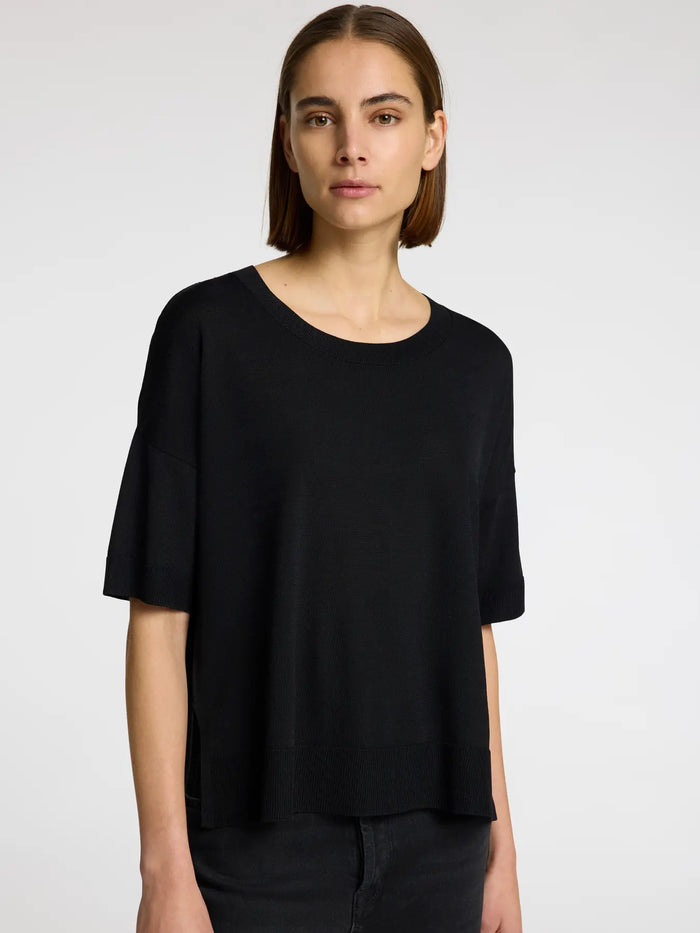 Selected Femme Willie Knit Tee - Black