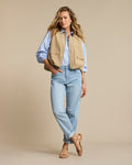 Red Button Ivy Waistcoat - Sand