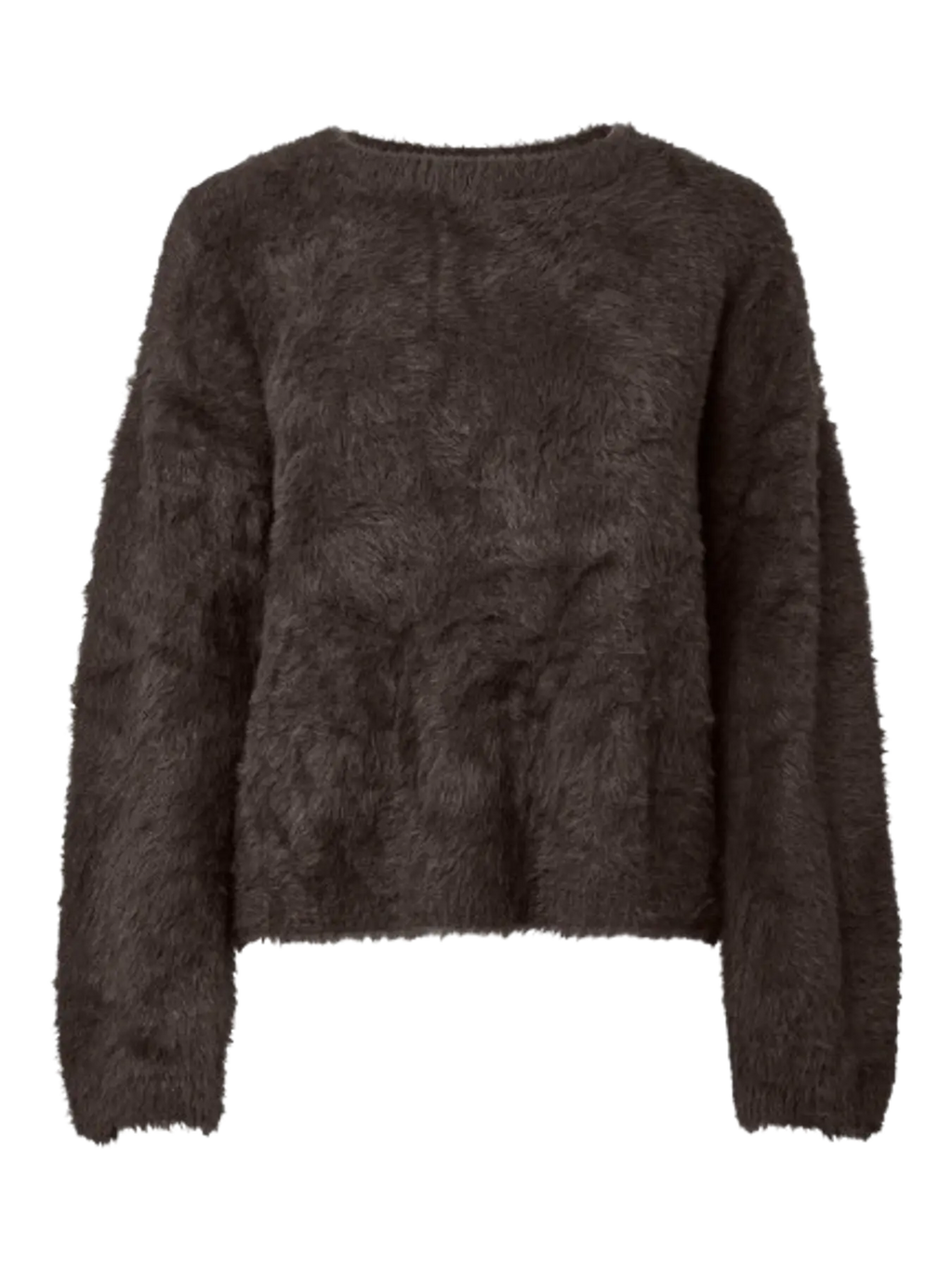 Yas Malli Fluffy Jumper - Coffee