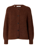Selected Lulu Cardigan - Mahogany