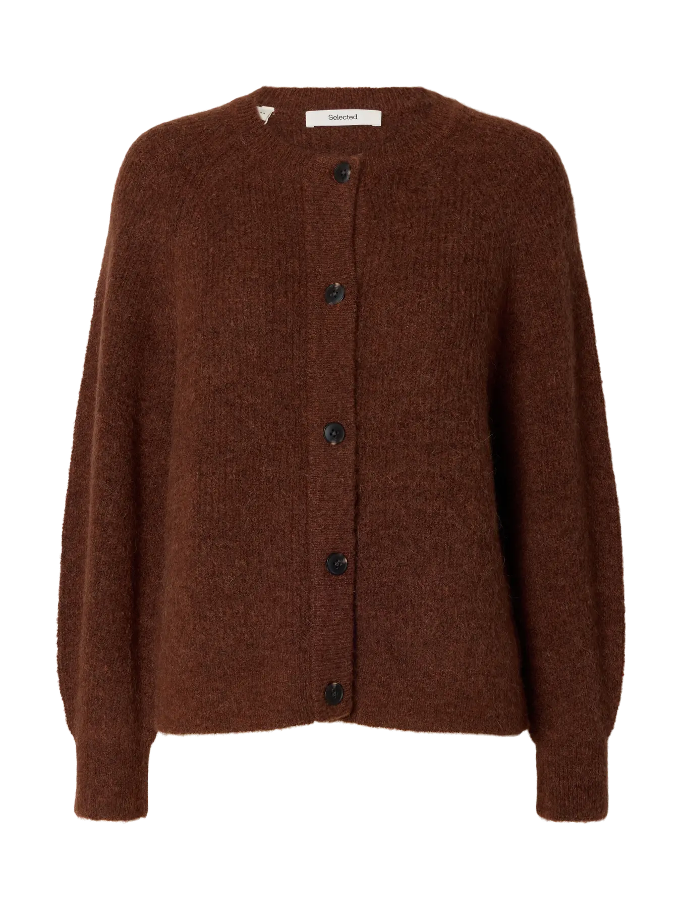 Selected Lulu Cardigan - Mahogany
