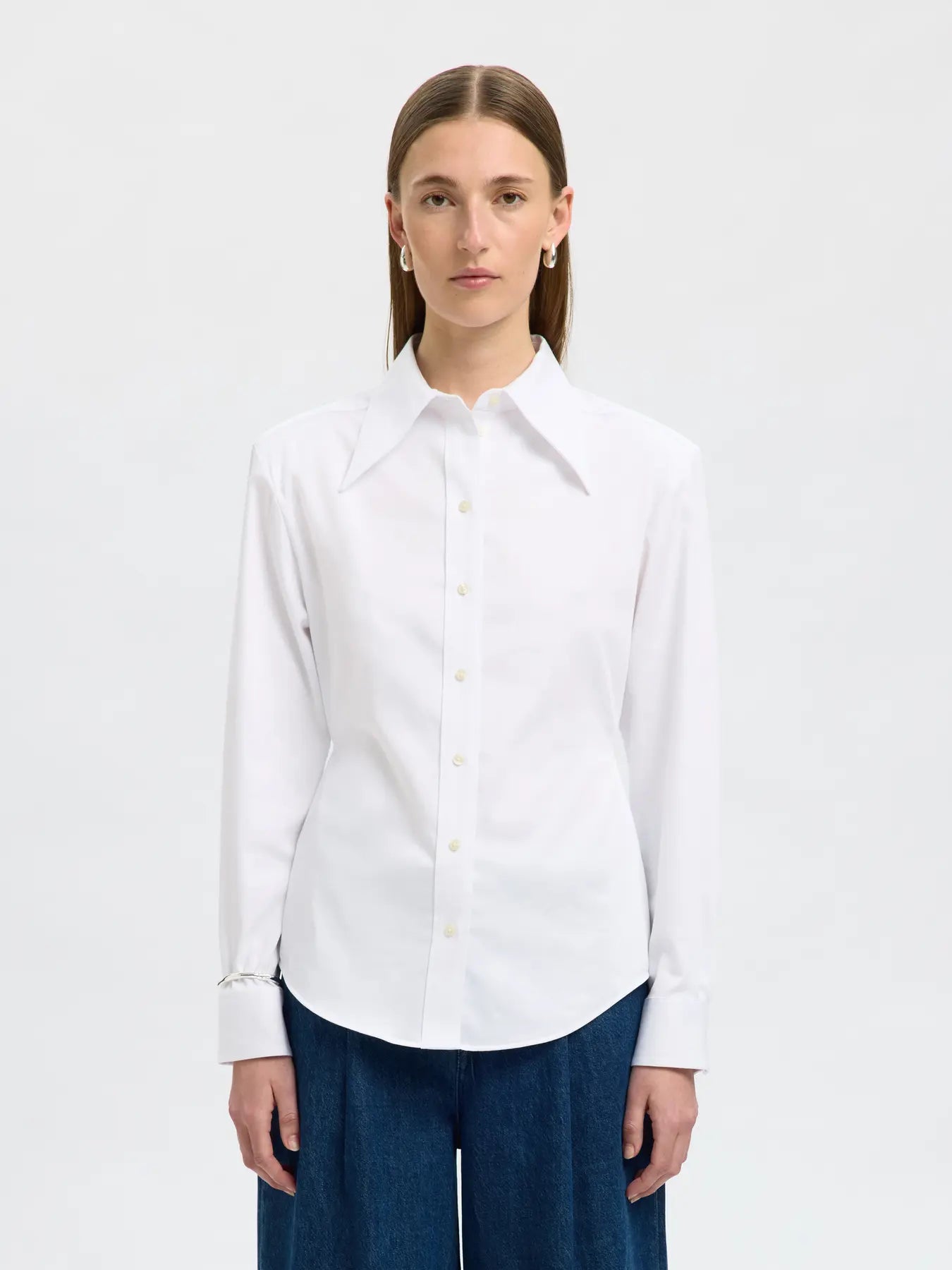 Selected Femme Nicolina Shirt - White