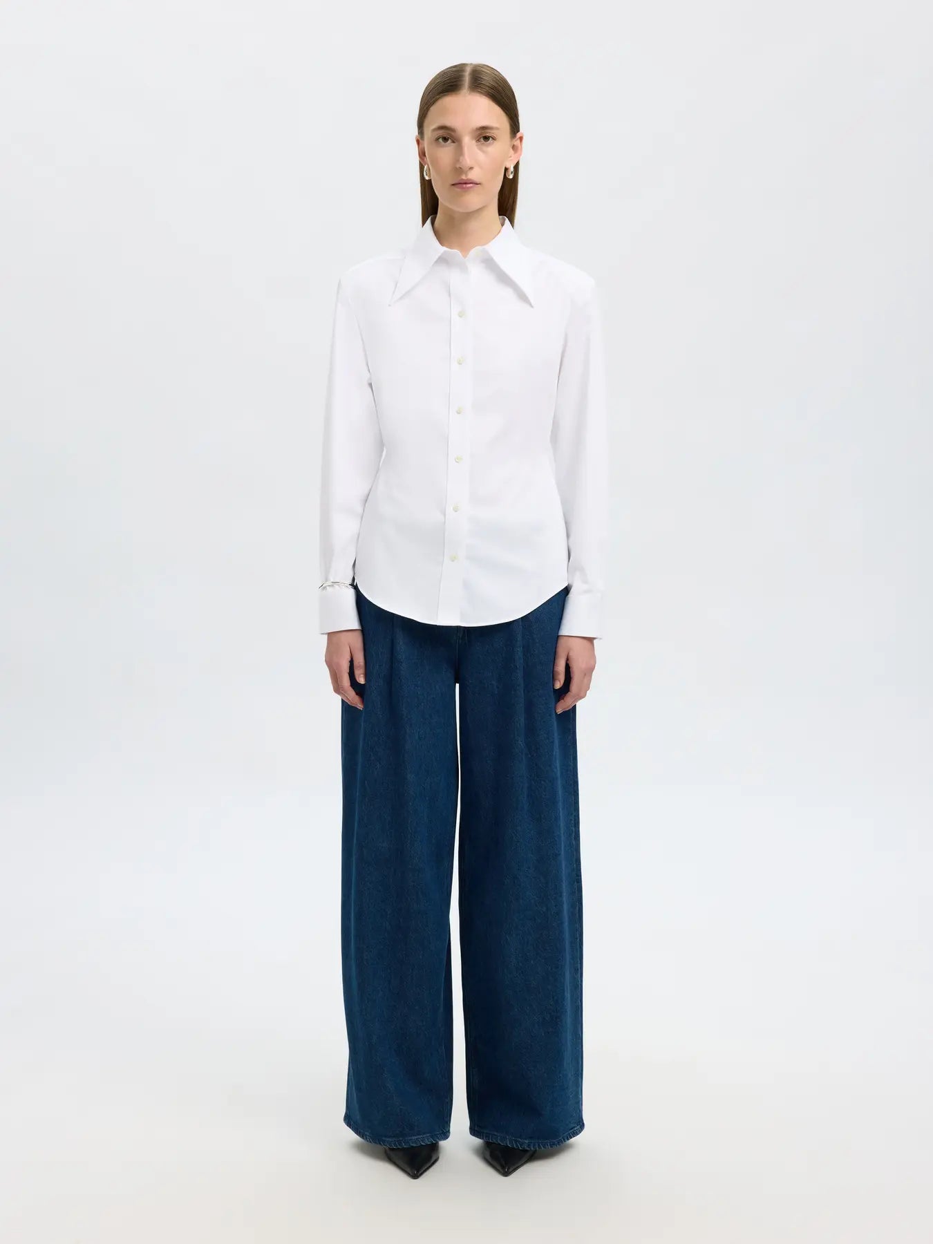 Selected Femme Nicolina Shirt - White