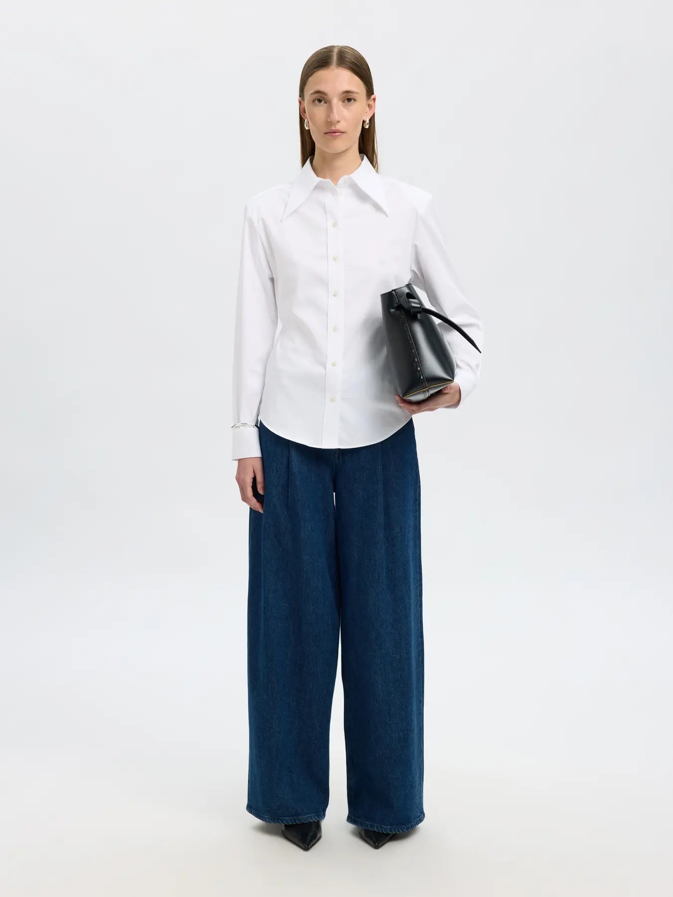 Selected Femme Nicolina Shirt - White
