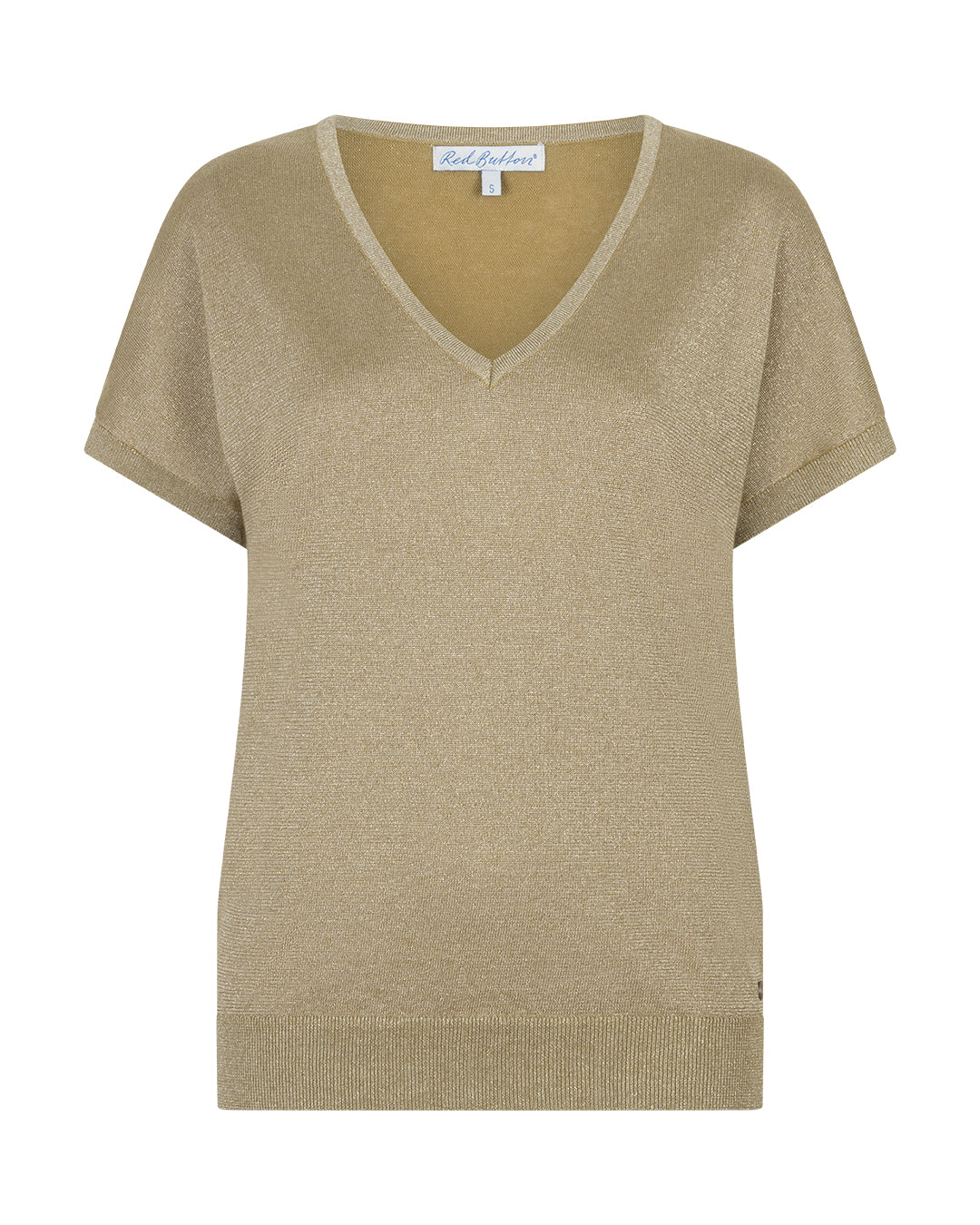 Red Button Jerry Sparkle Top - Moss