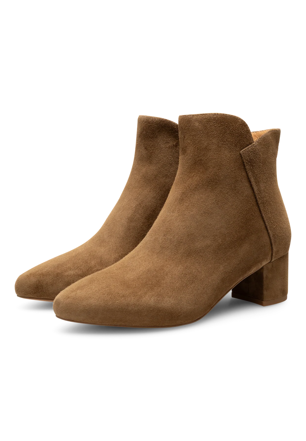 Woden Saga Block Heel Boots - Khaki