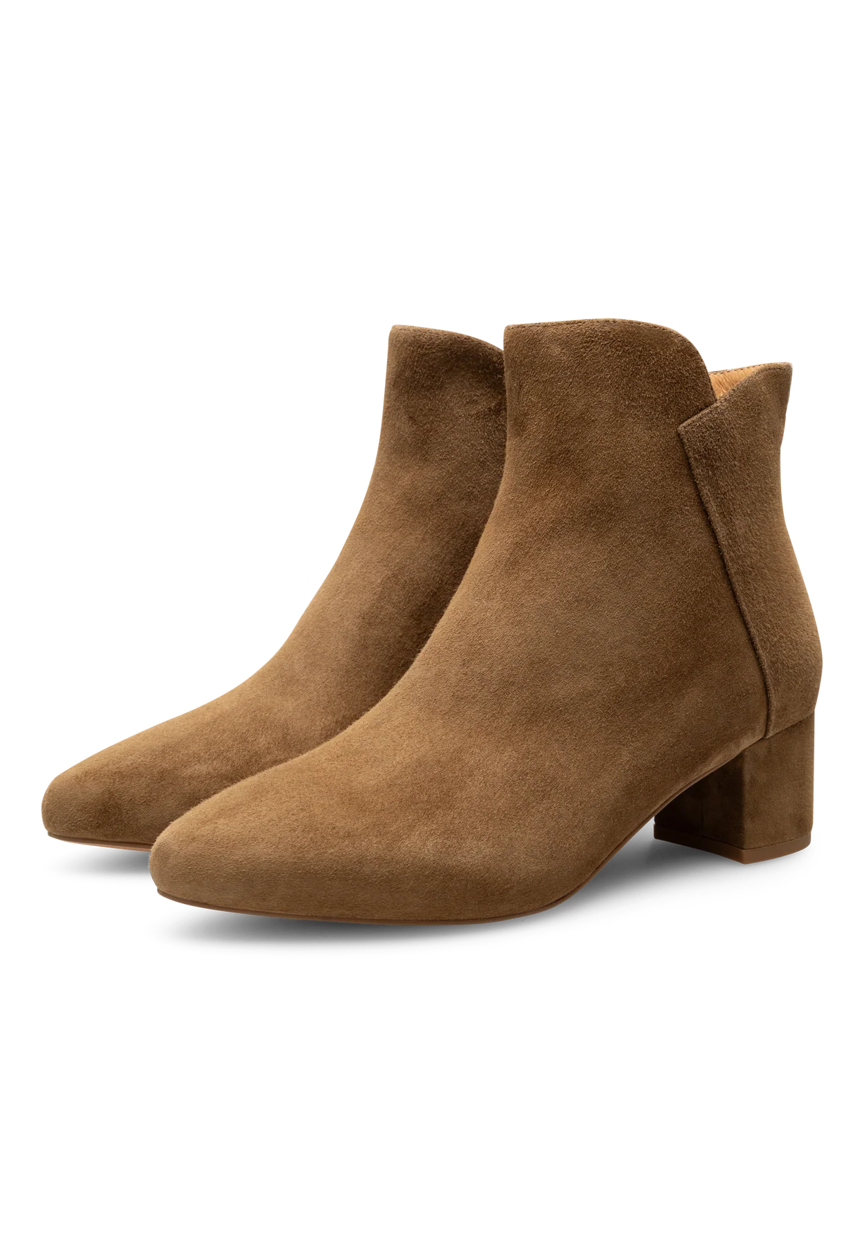Woden Saga Block Heel Boots - Khaki