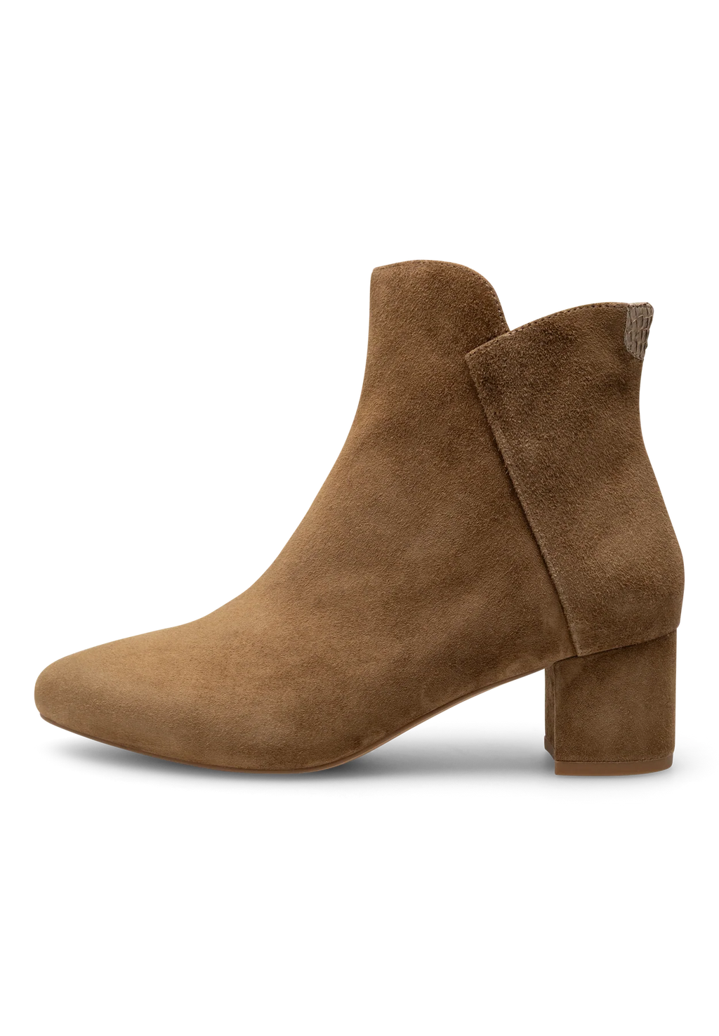 Woden Saga Block Heel Boots - Khaki