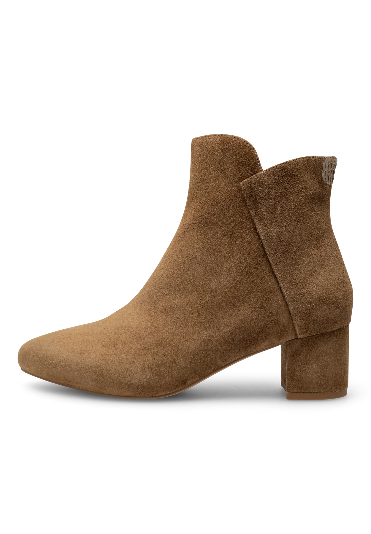 Woden Saga Block Heel Boots - Khaki
