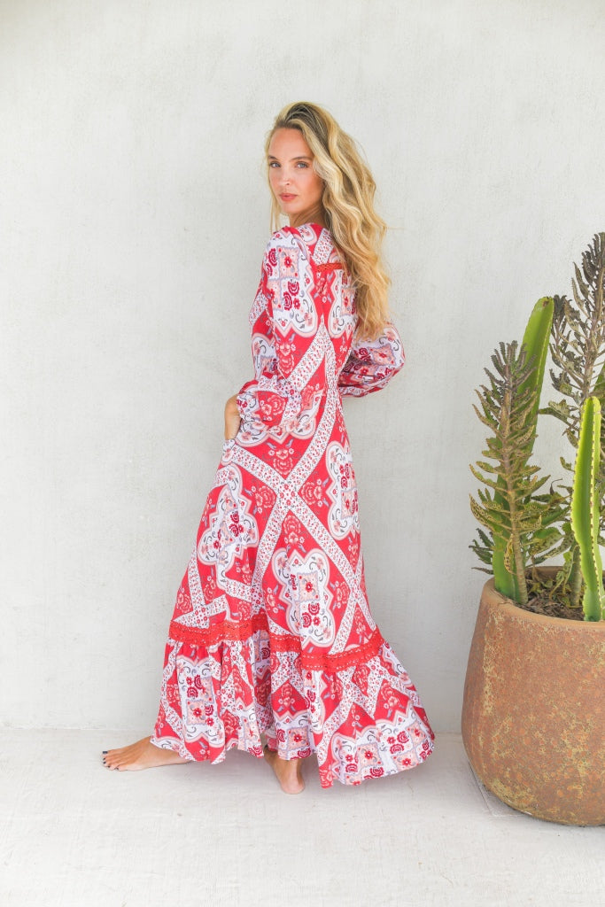 Jaase Carmen Maxi - Rosa Print