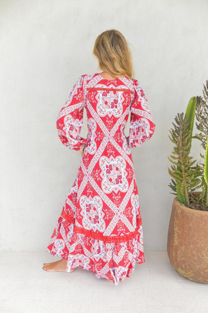 Jaase Carmen Maxi - Rosa Print