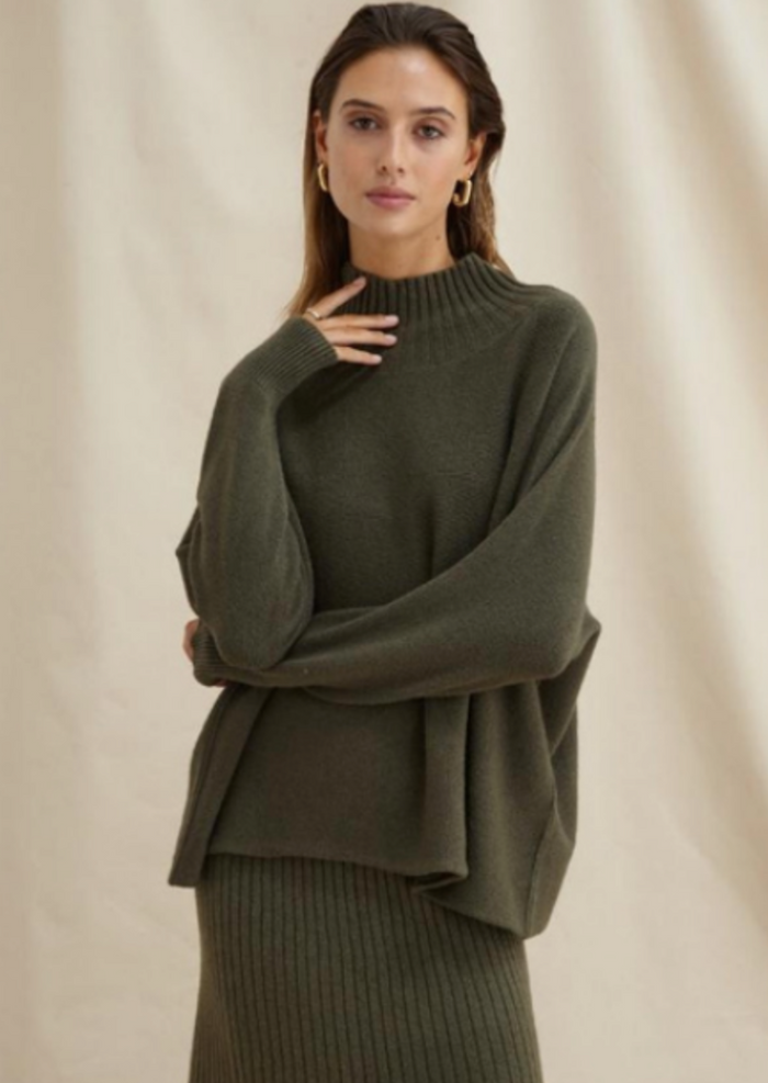Charli Alma Sweater - Khaki