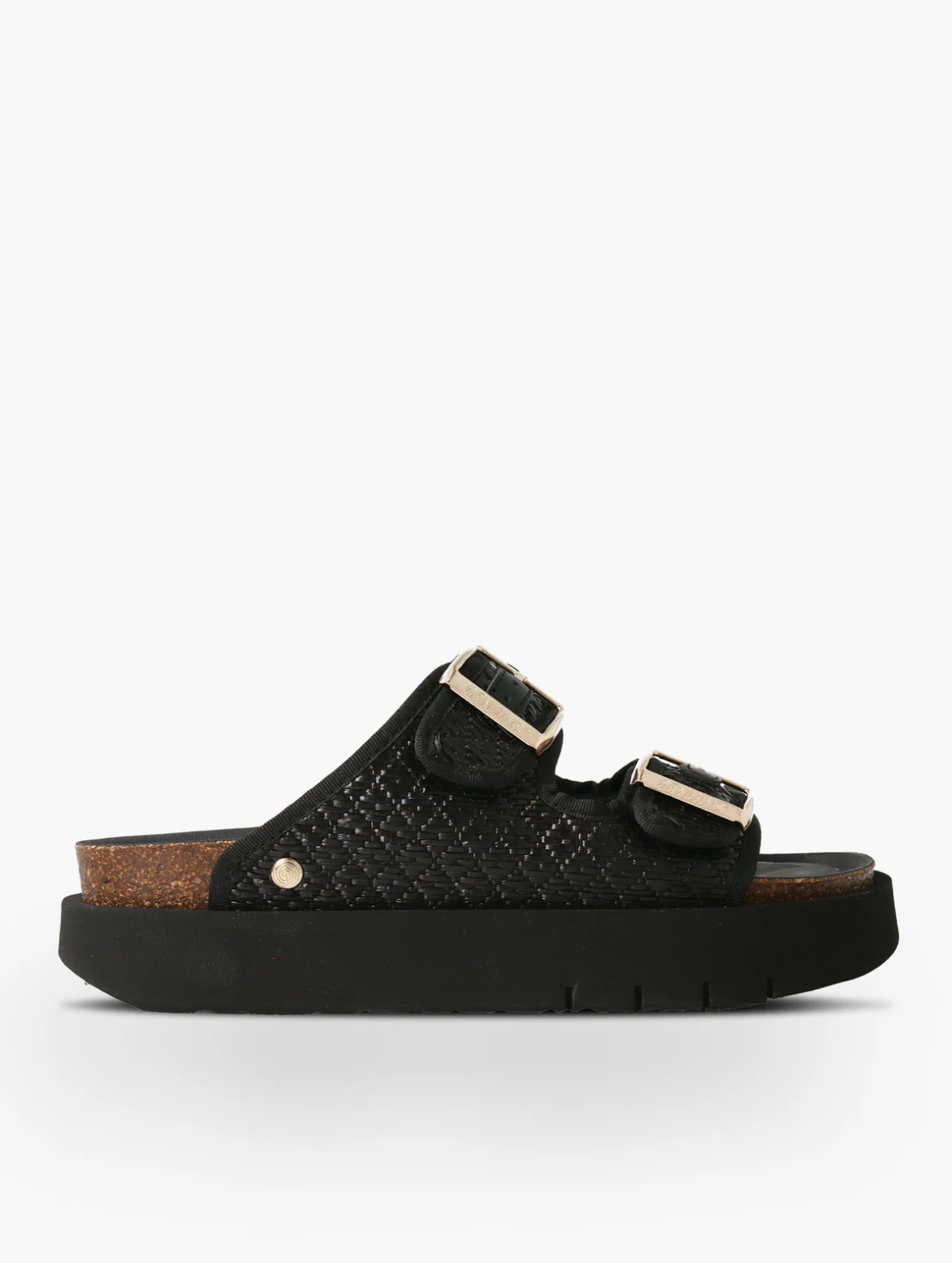 Genuins Raffia Sandals - Black