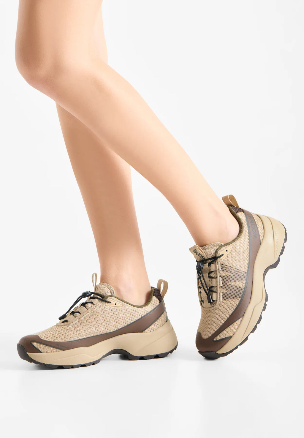 Woden Selma Waterproof Trainer - Cream