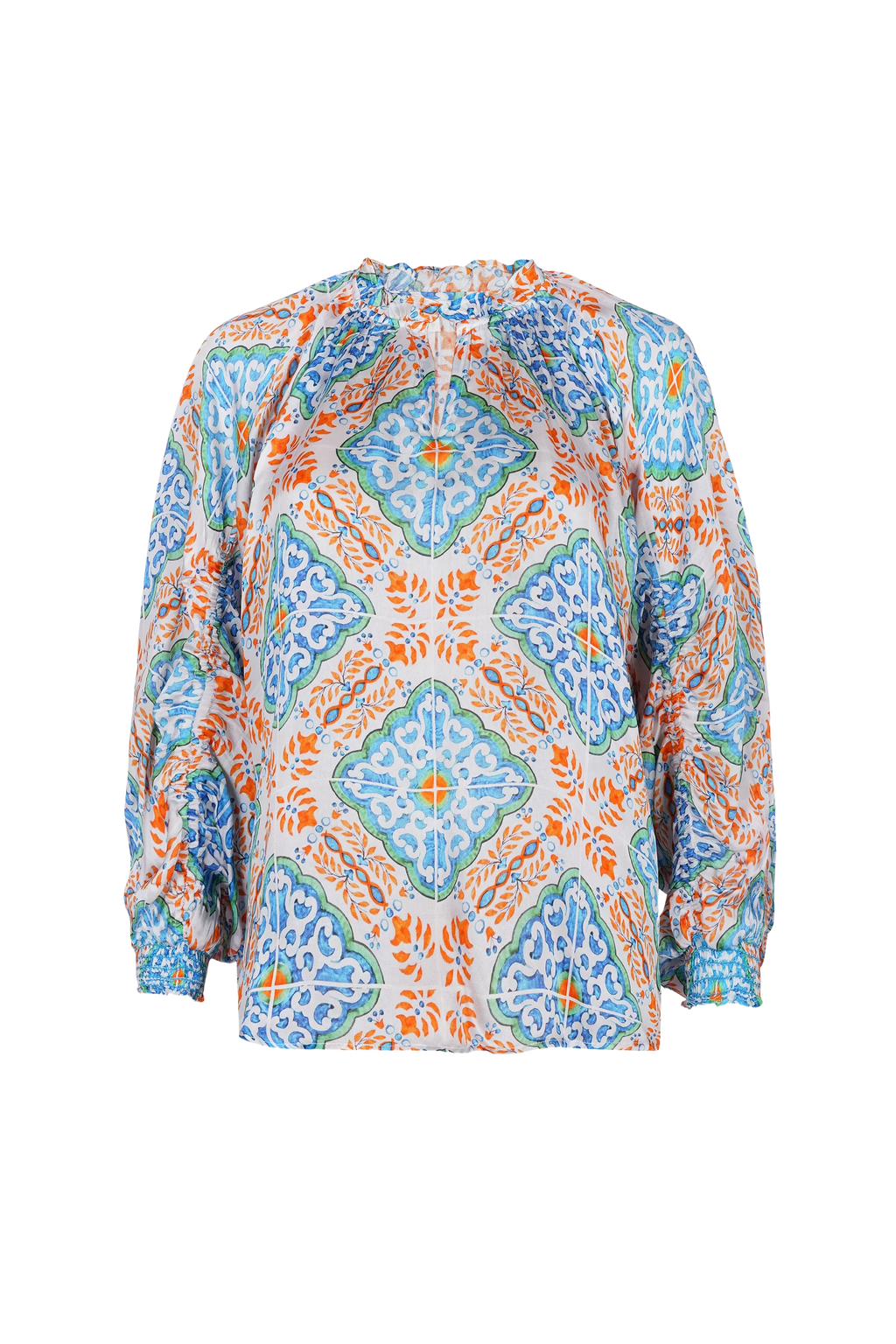 BRDR Tamara Blouse - Orange Tile