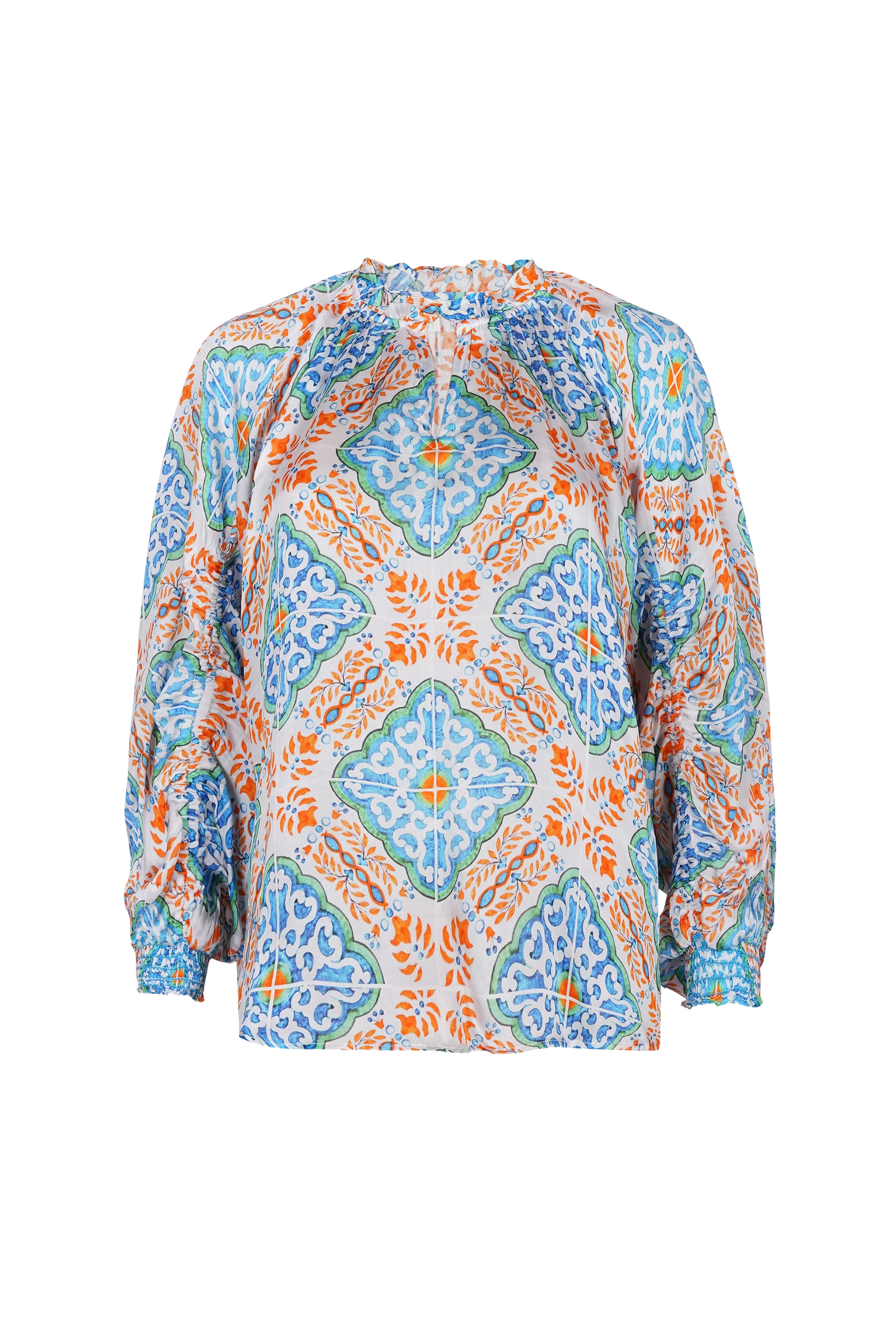 BRDR Tamara Blouse - Orange Tile